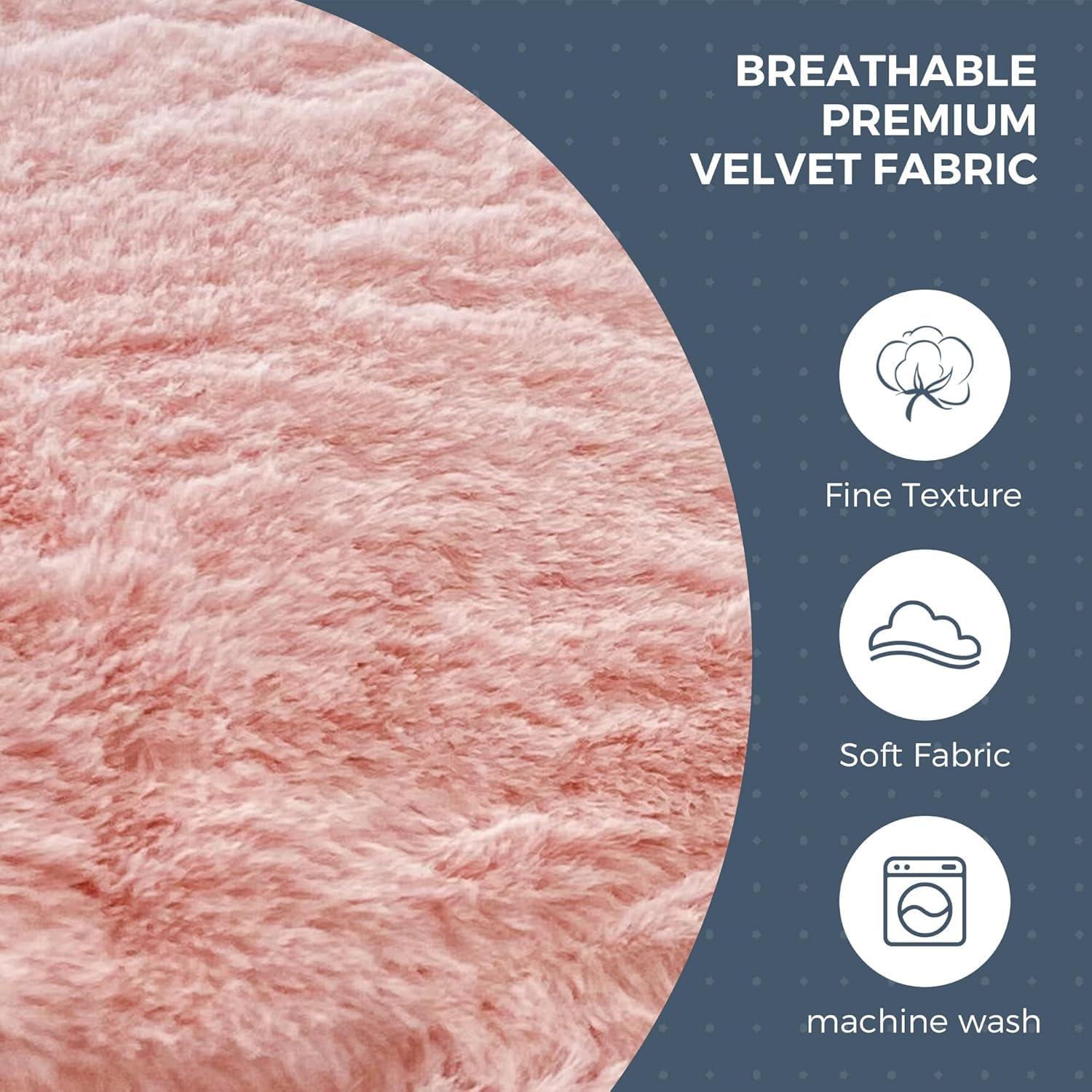 MAXYOYO Bean Bag Chair Bed,Convertible Bean Bag Folds from Lazy Chair to Floor Mattress Bed,Floor Sofa Filled with High-Density Memory Foam Blocks,Suitable for Adults,Couples,Families,Queen,Pink