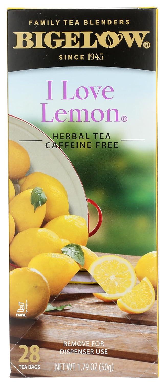 Bigelow I Love Lemon Herbal Tea Bags, 1.79 oz, 28 count