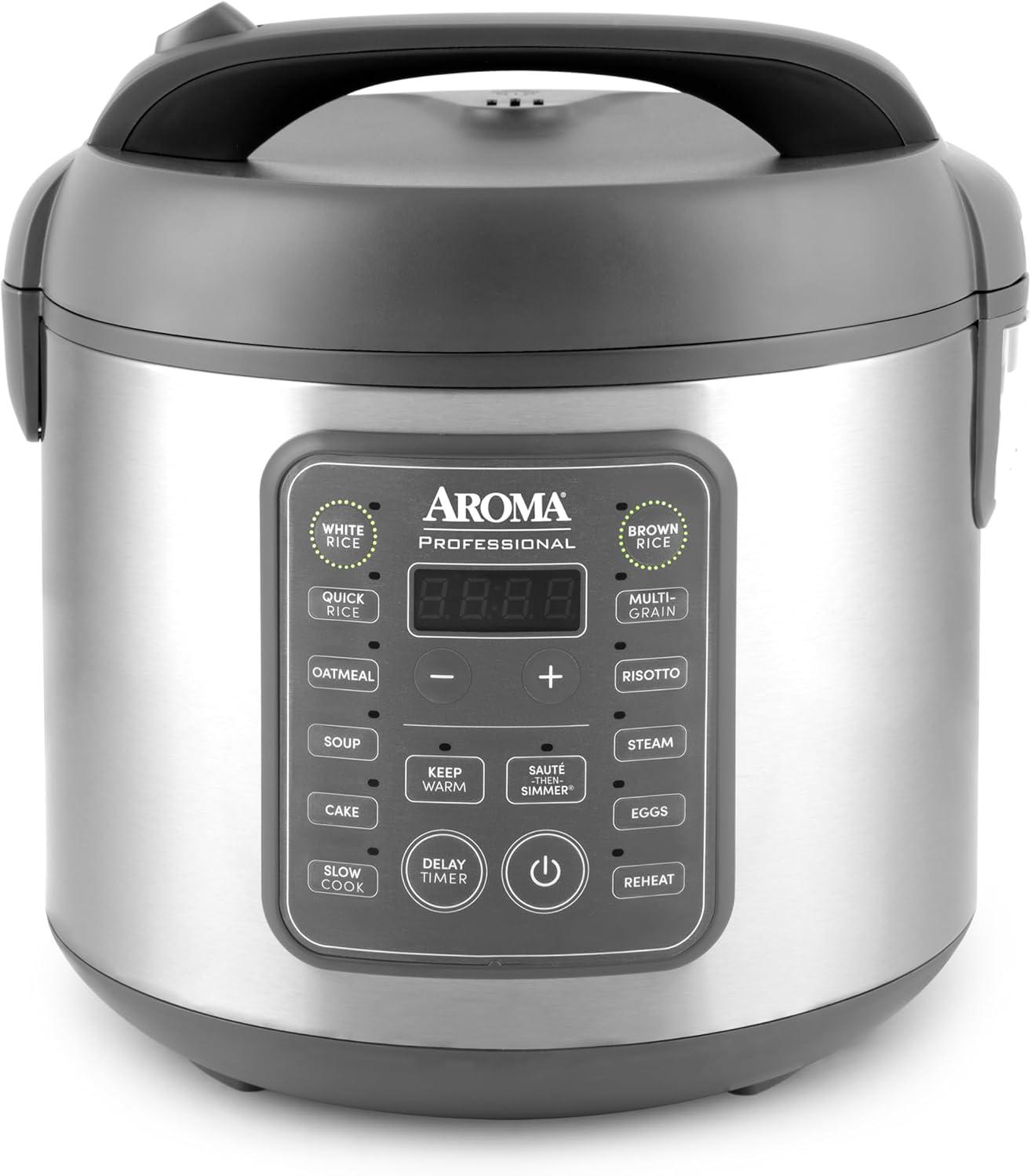 Aroma AROMA® Professional Digital Rice Cooker, 10-Cup (Uncooked) / 20-Cup (Cooked), Multicooker, Slow Cooker, 5 Qt