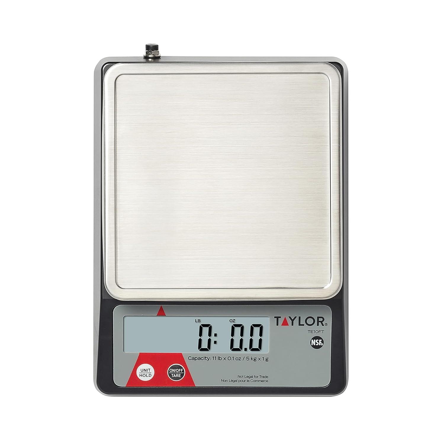 Taylor TE10FT Food Service 11-Pound Stainless Steel Digital Scale