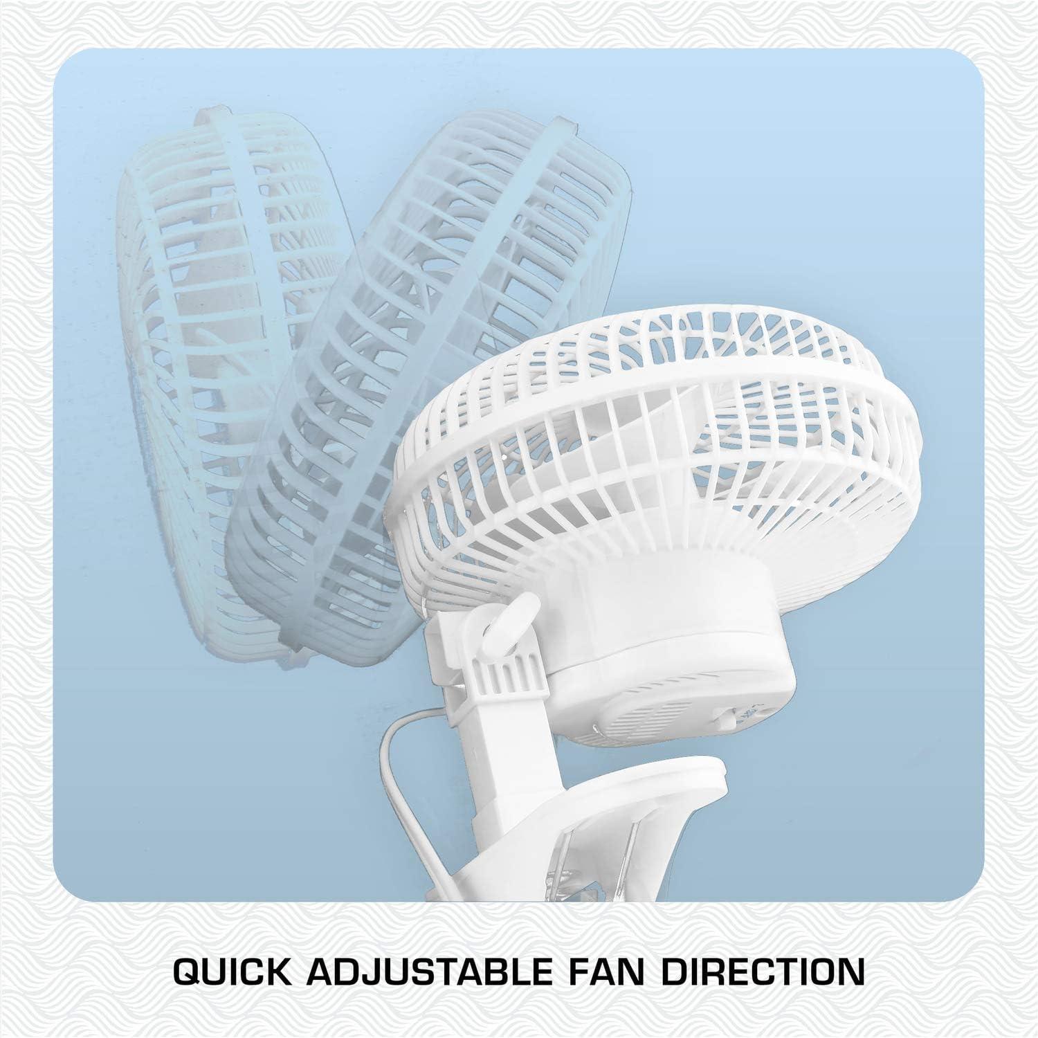 Hurricane Hurricane 10'' Oscillating Retro Clip Fan Fan