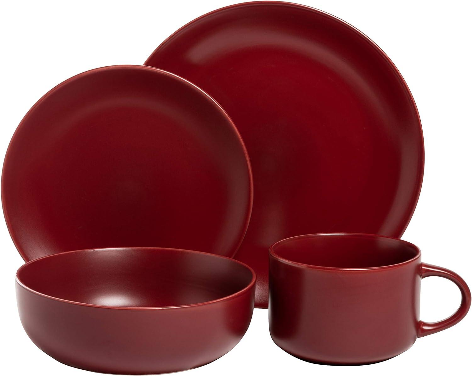 Wazee Matte 16 Piece Dinnerware Set, Service for 4