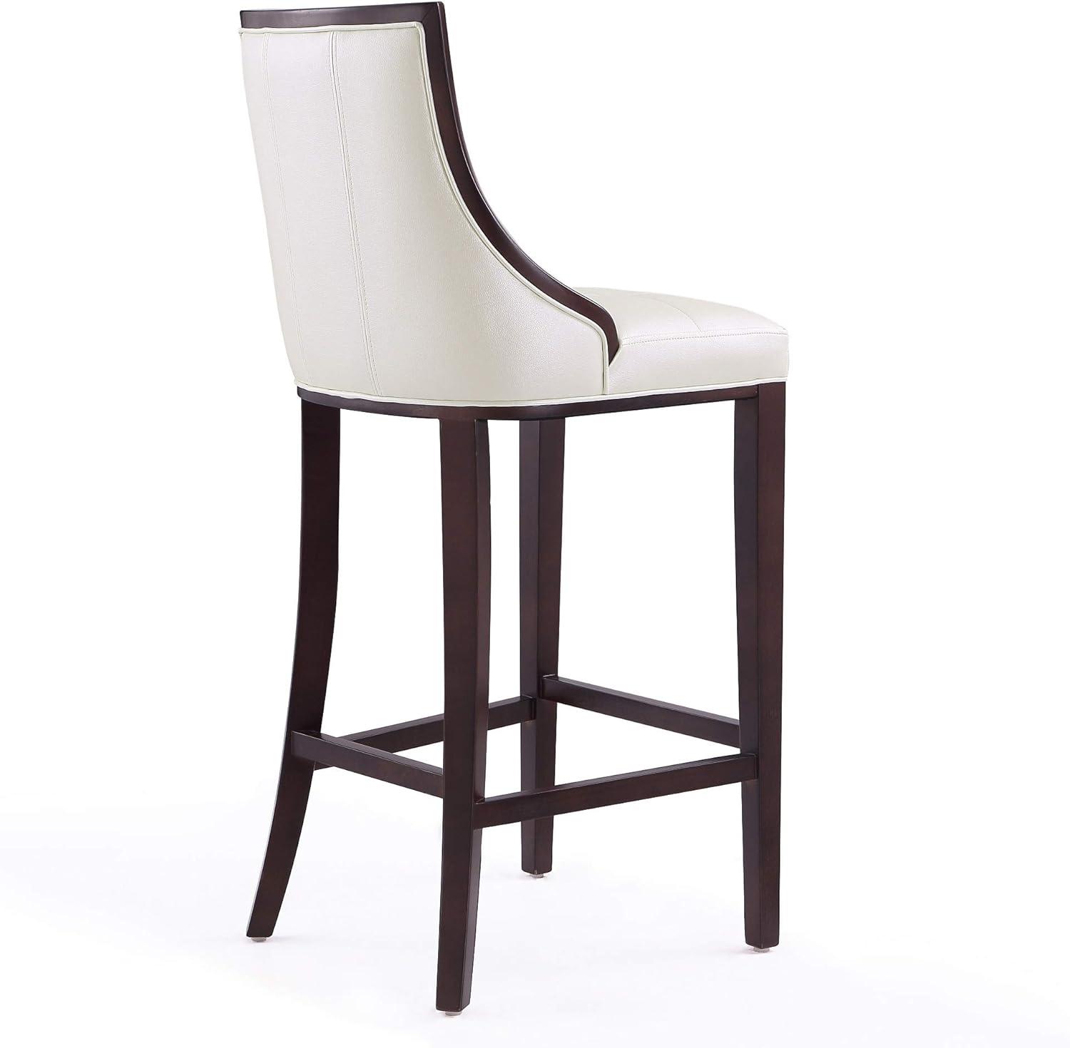 Set of 3 Fifth Avenue 31.5" Beech Wood Barstools with Footrest - Manhattan Comfort