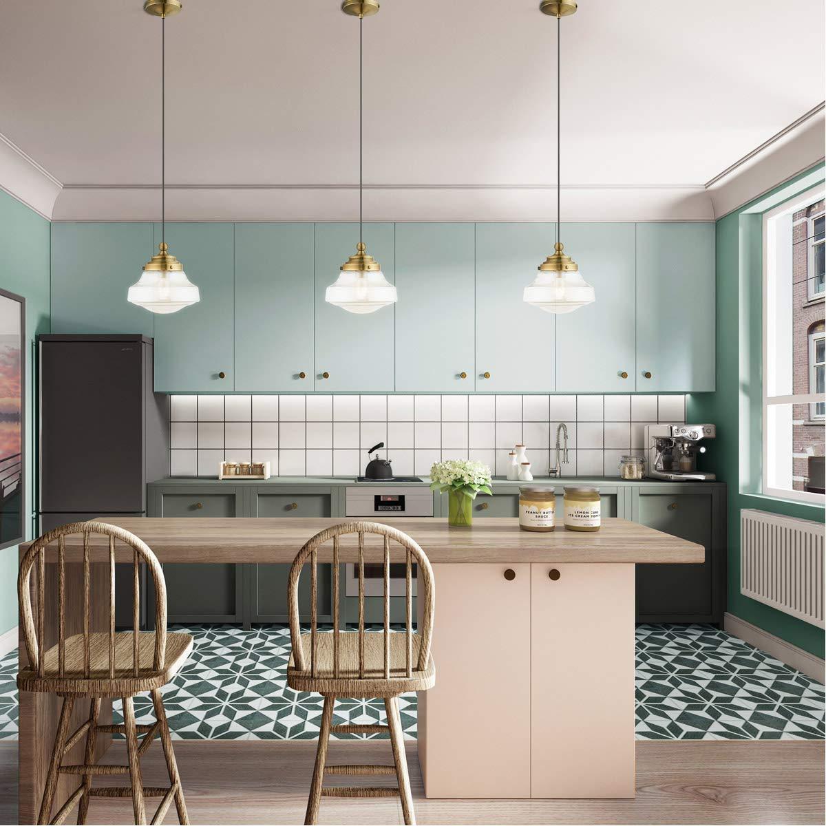 Livex Lighting Art Glass 1 - Light Pendant in  Antique Brass