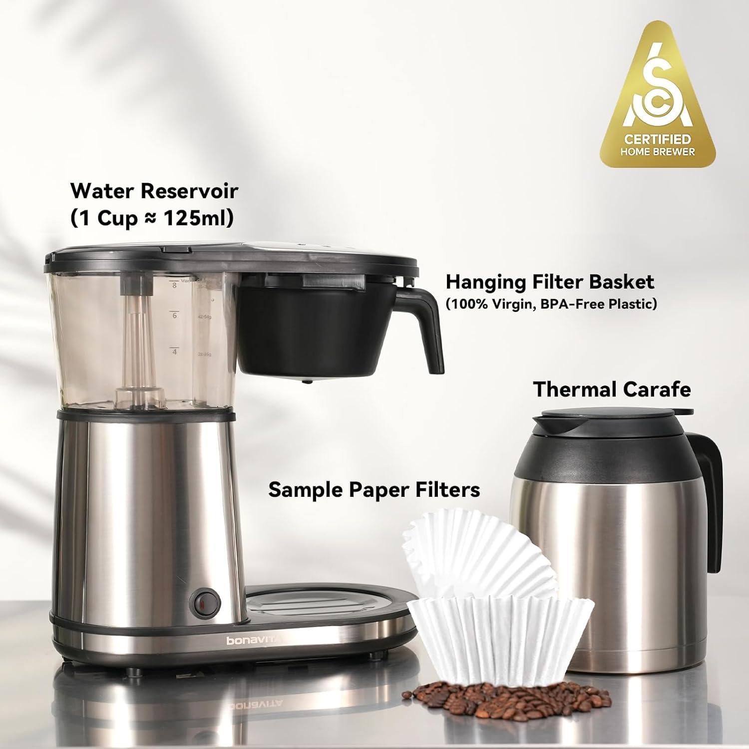 Bonavita Connoisseur 8-Cup Coffee Maker with Thermal Carafe