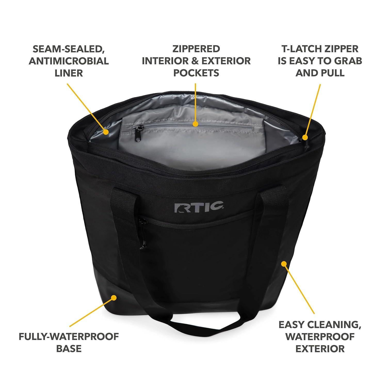 RTIC Everyday Insulated Slim Tote Bag, 15 Ltr Cooler Bag, Leak-Free Interior,  Navy