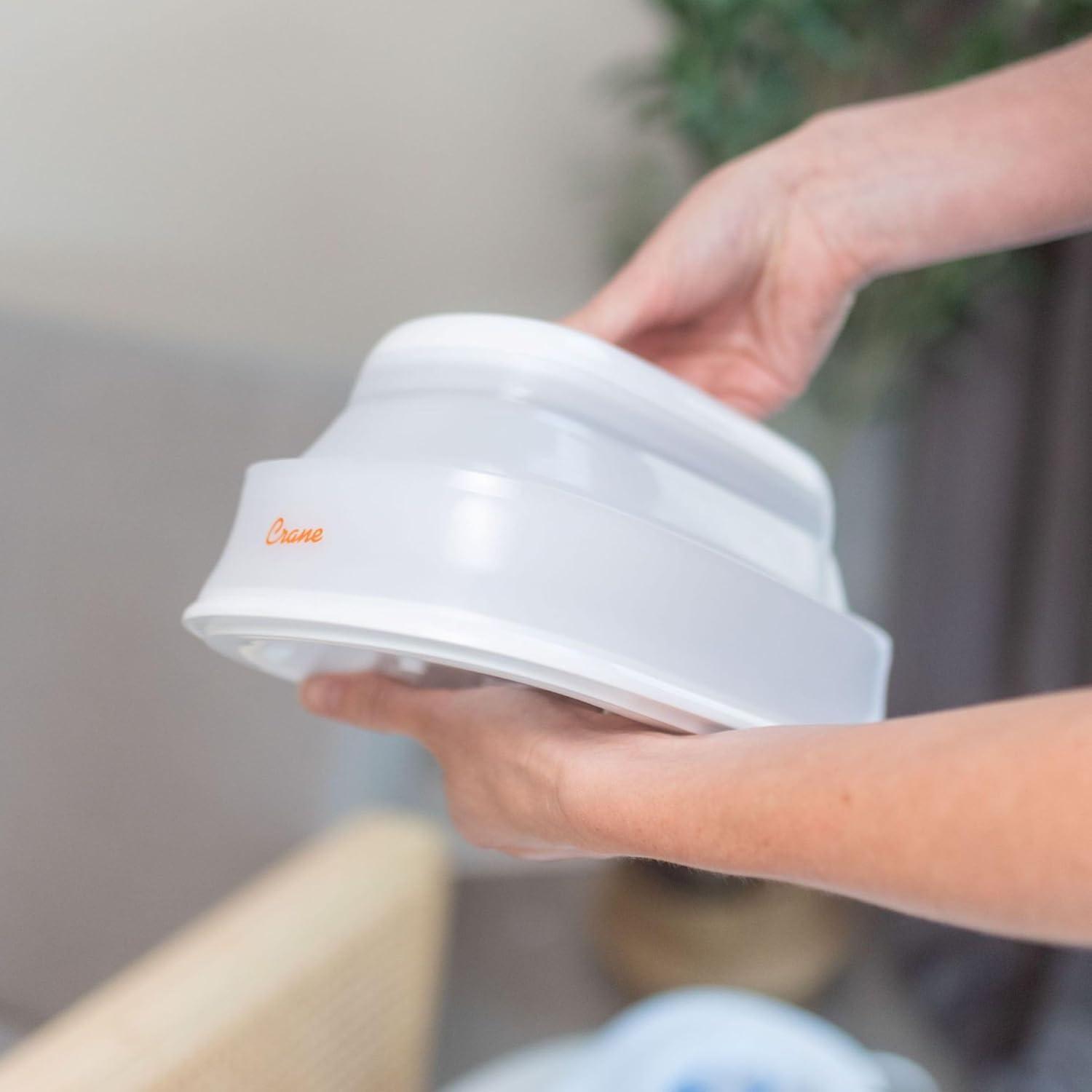 Crane USA 1 Gal. Warm Mist Collapsible Humidifier, White, Top Fill, for Medium Rooms Up to 500 sq. ft.