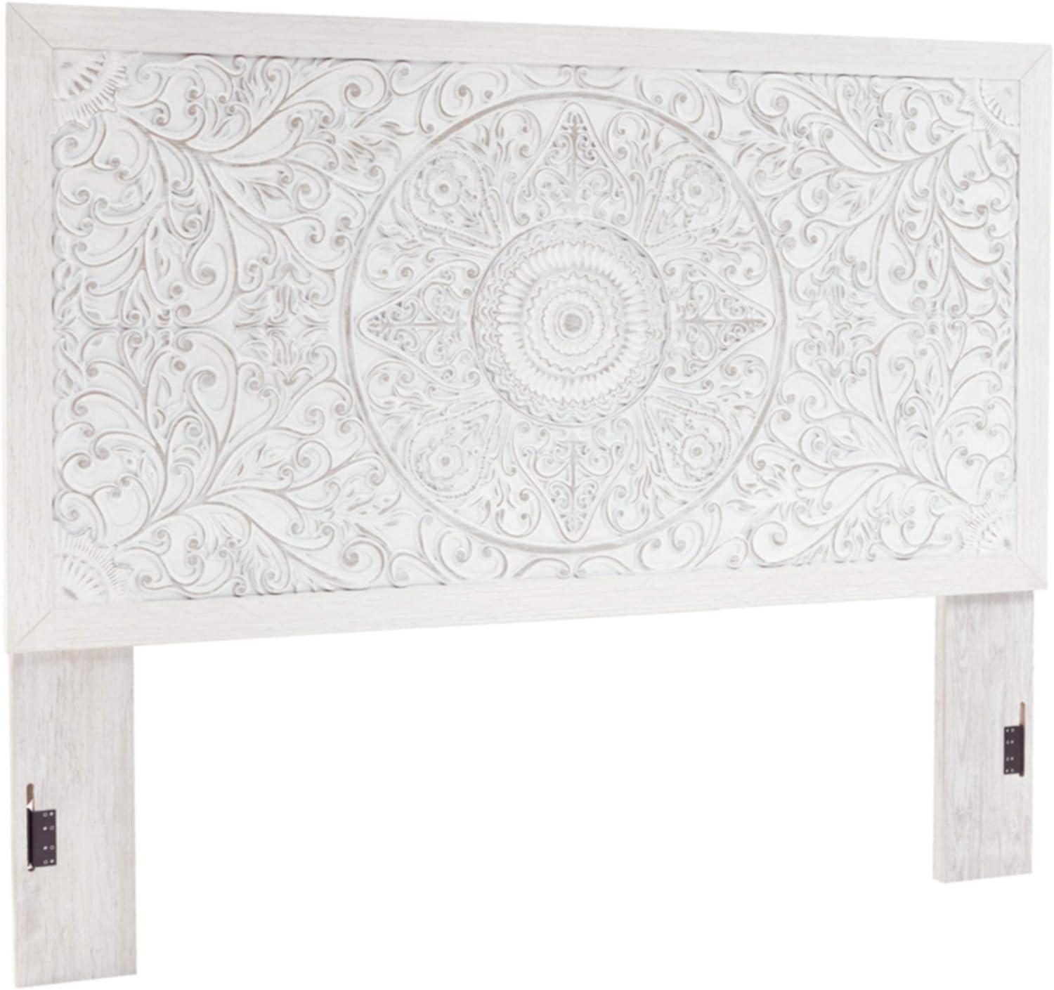 King Paxberry Panel Headboard White - Signature Design by Ashley: Traditional Style, Adjustable Height, Laminate Finish