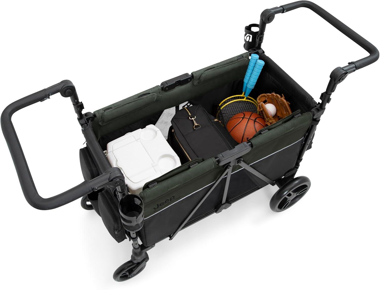 Jeep Aries Stroller Wagon by Delta Children - Black/Green