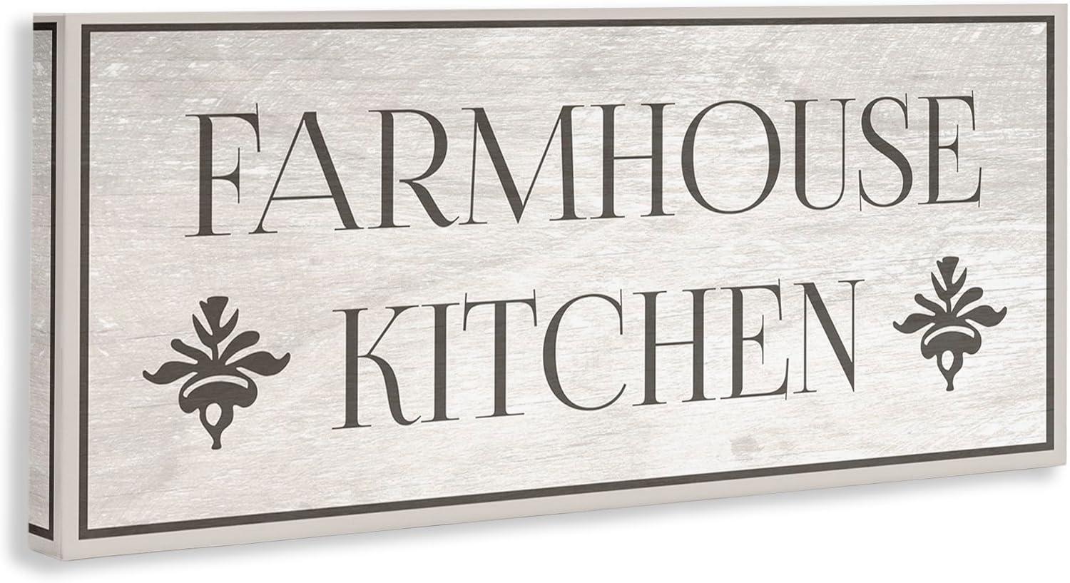 Stupell Farmhouse Kitchen Typography Canvas Art, 10 x 1.5 x 24