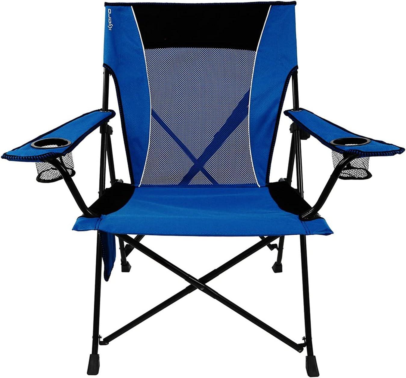 Maldives Blue Dual Lock Folding Camp Chair with Cup Holders