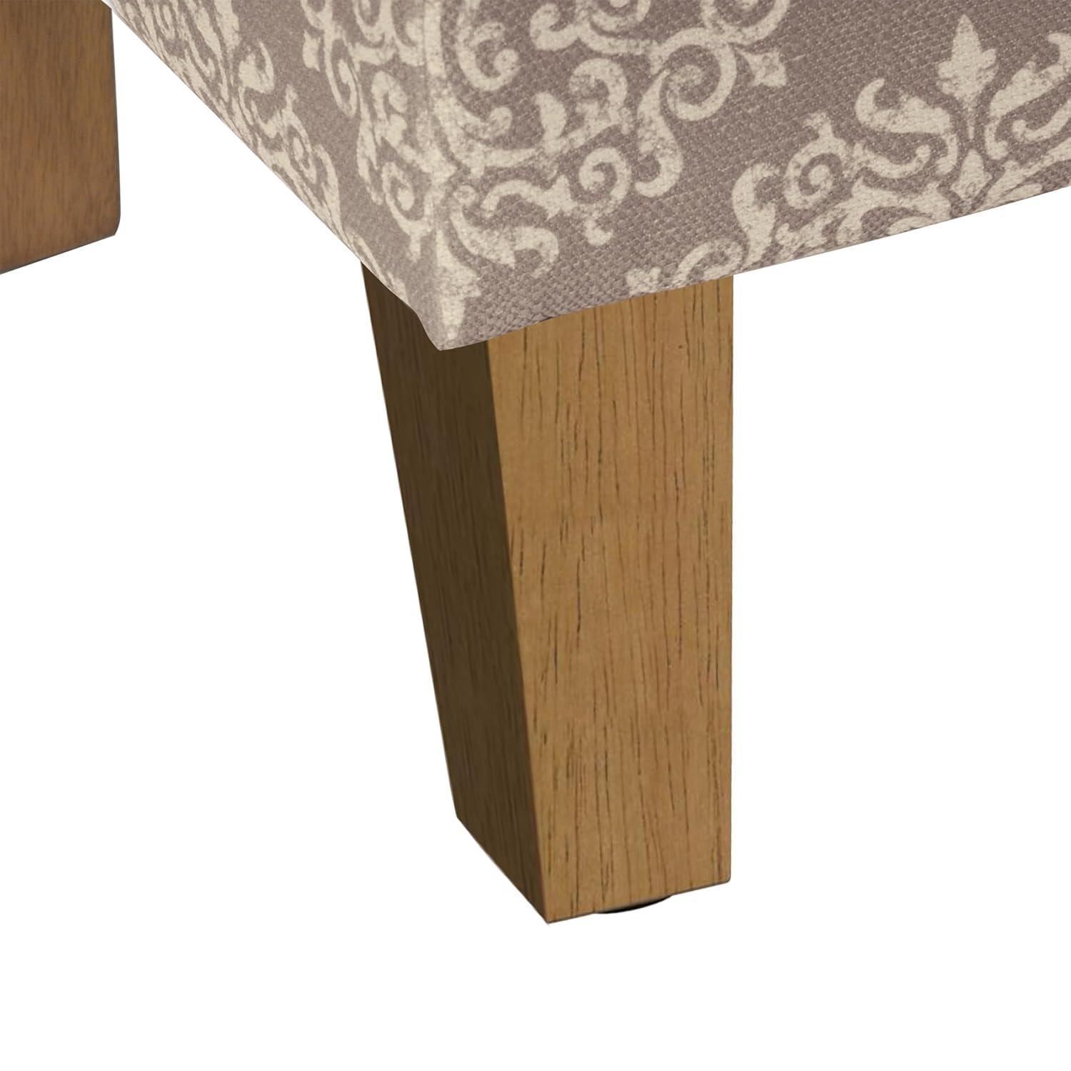 Large Textured Storage Bench Medallion Brown - HomePop: Hinged Lid, Seating & Coffee Table