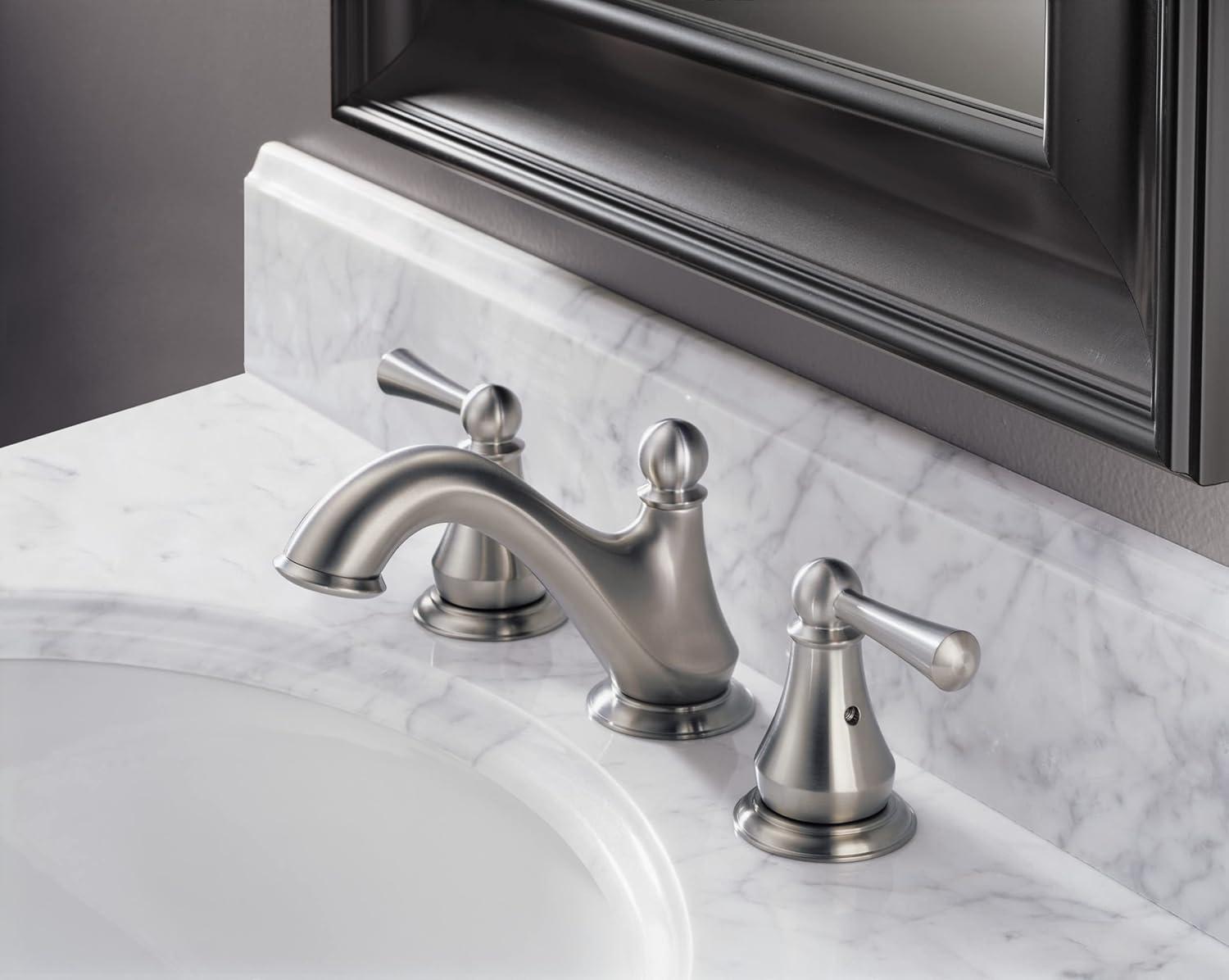 Haywood Widespread Bathroom Faucet 3 Hole, 2-handle Bathroom Sink Faucet with Drain Assembly