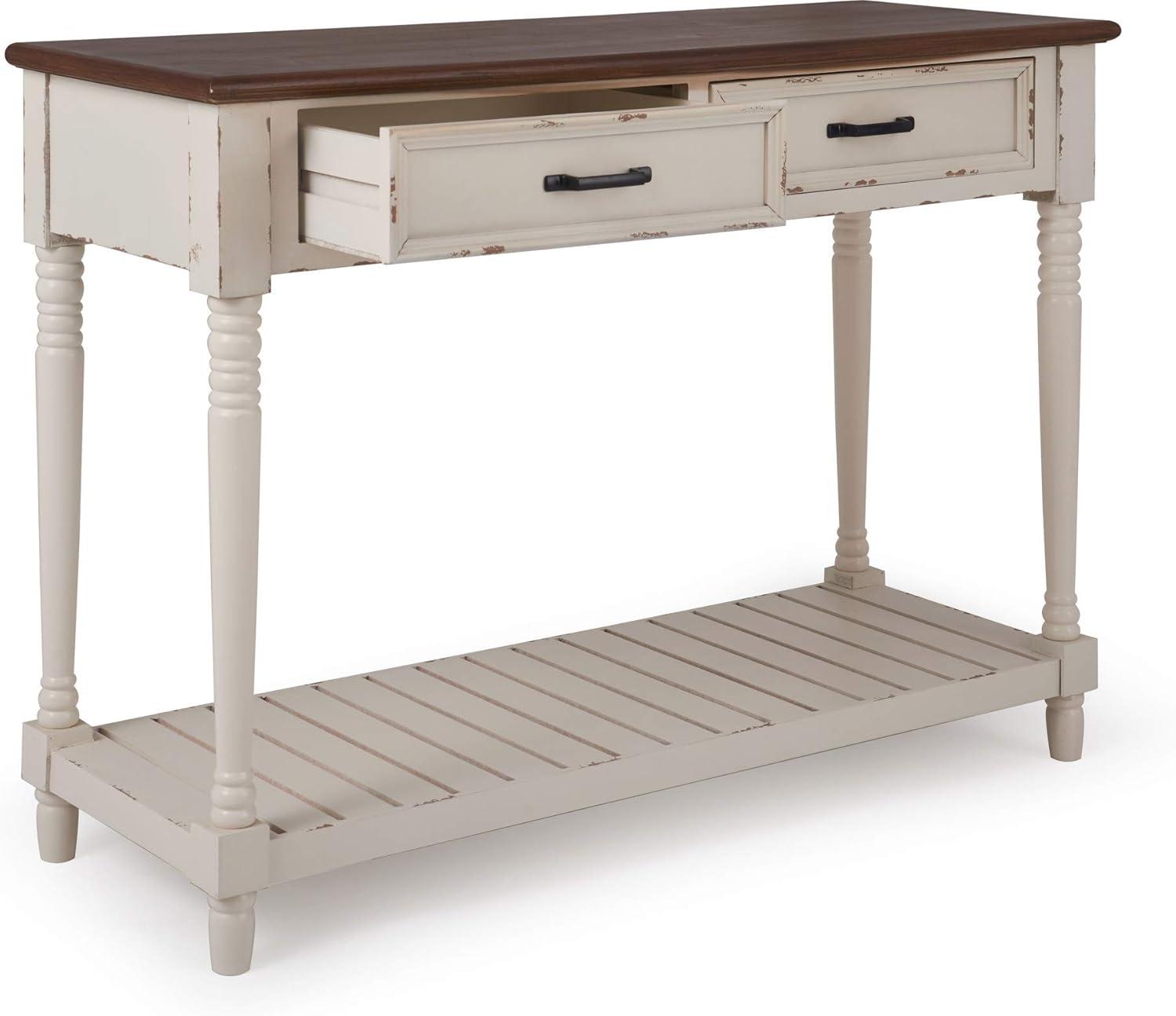 Baker Console Table Antique White - ClickDecor