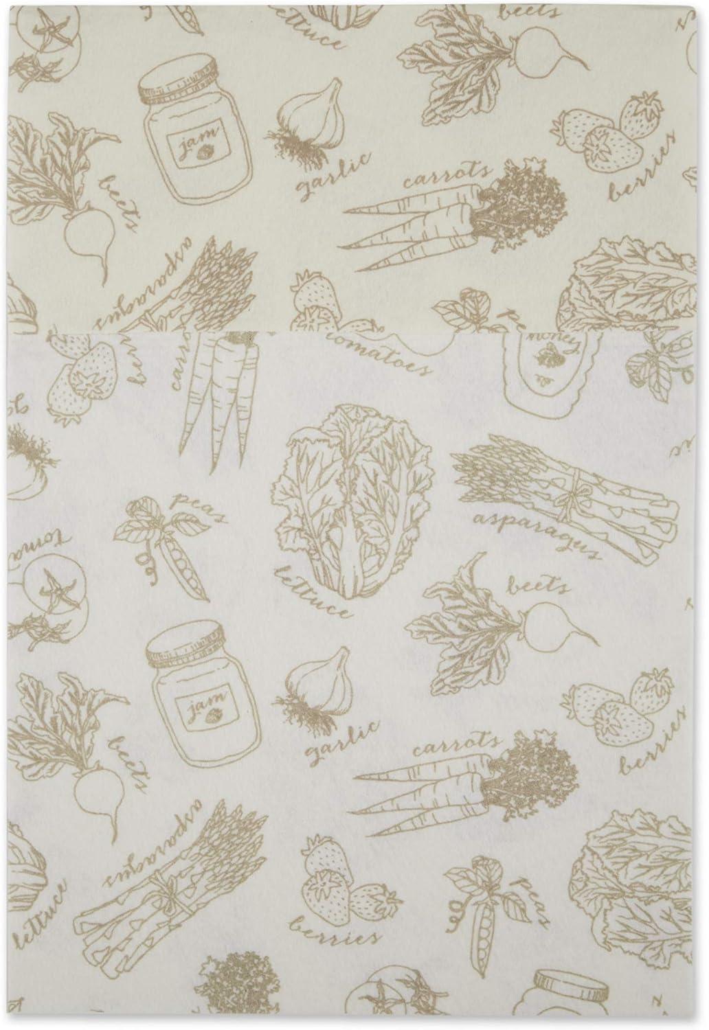 Cream Market Print Fridge Liner (Set of 6)