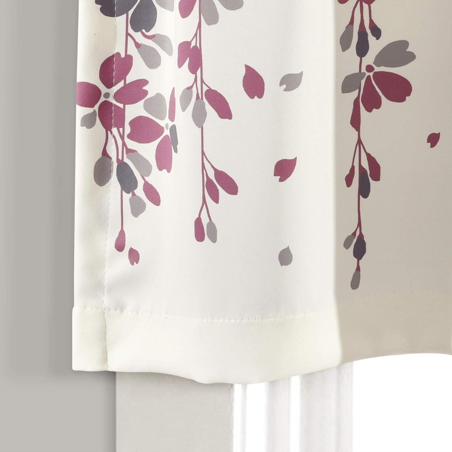 Floral Tailored 52'' W Window Valance