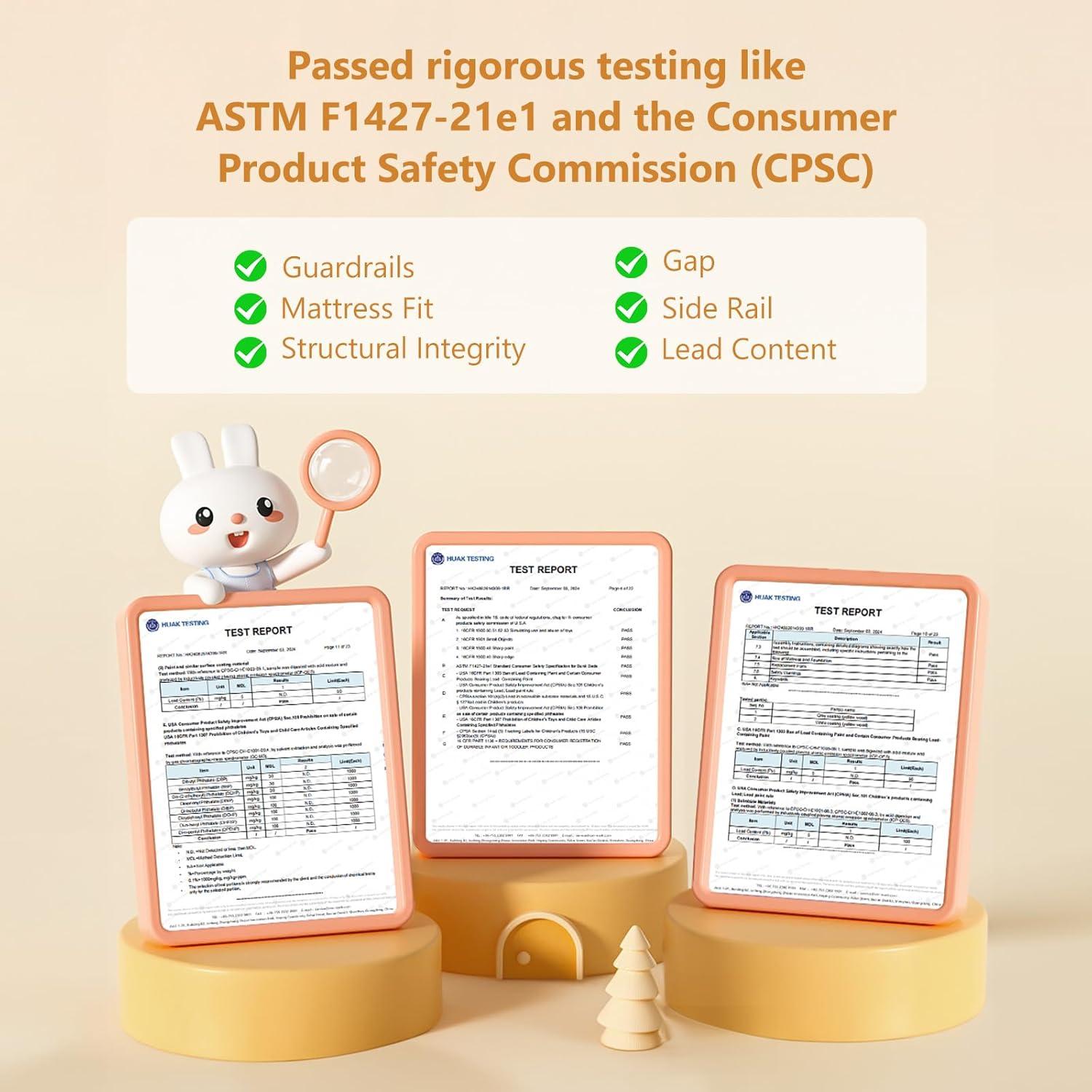 JOYMOR Wood Low Twin Over Twin Bunk Bed for Kids/Toddlers/Junior, Bunk Bed Frame with Guardrails & Ladder for Boys Girls, No Box Spring Needed, White