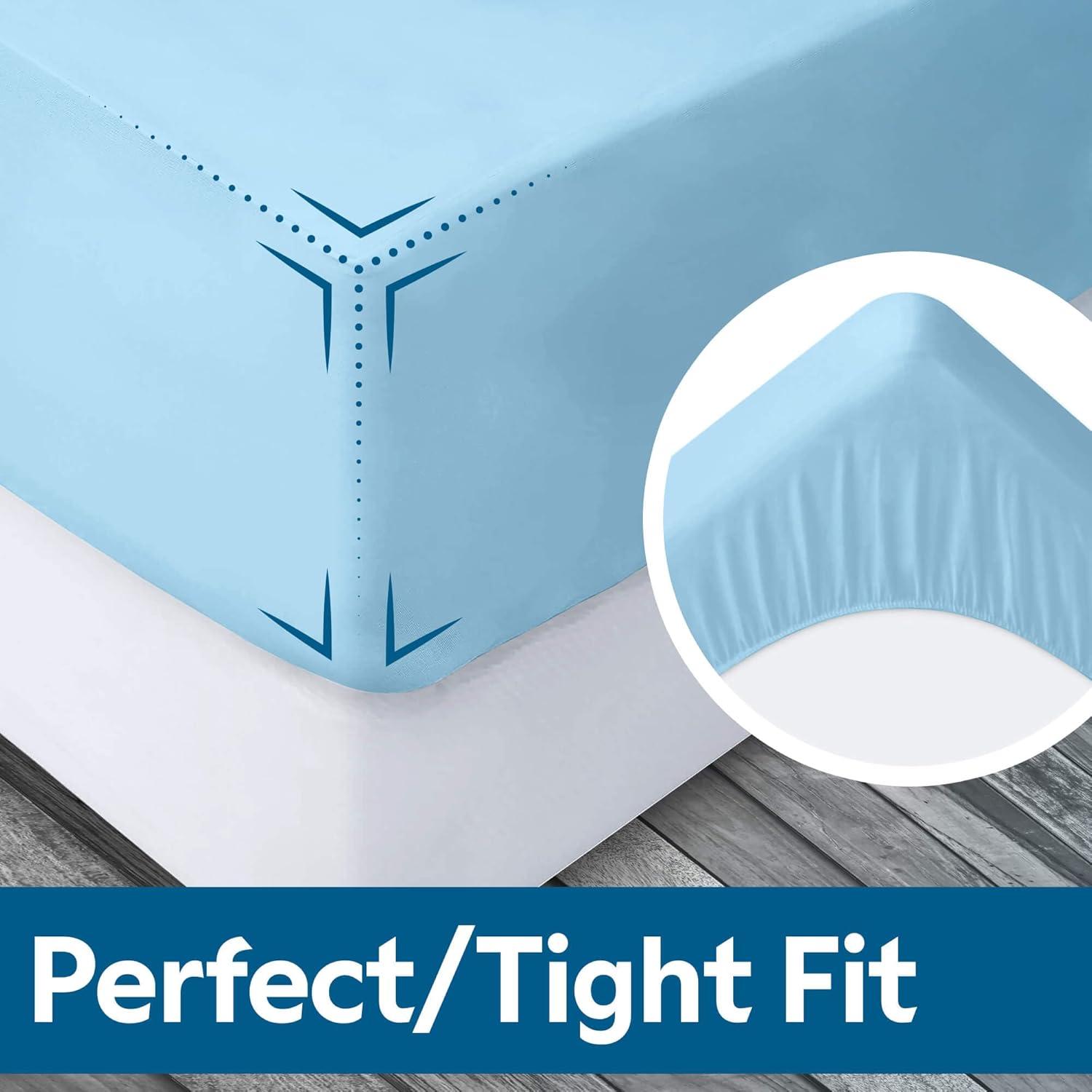 Guardmax - Waterproof Mattress Protector - Fitted Style - Light Blue - 54" x 75" (Full)