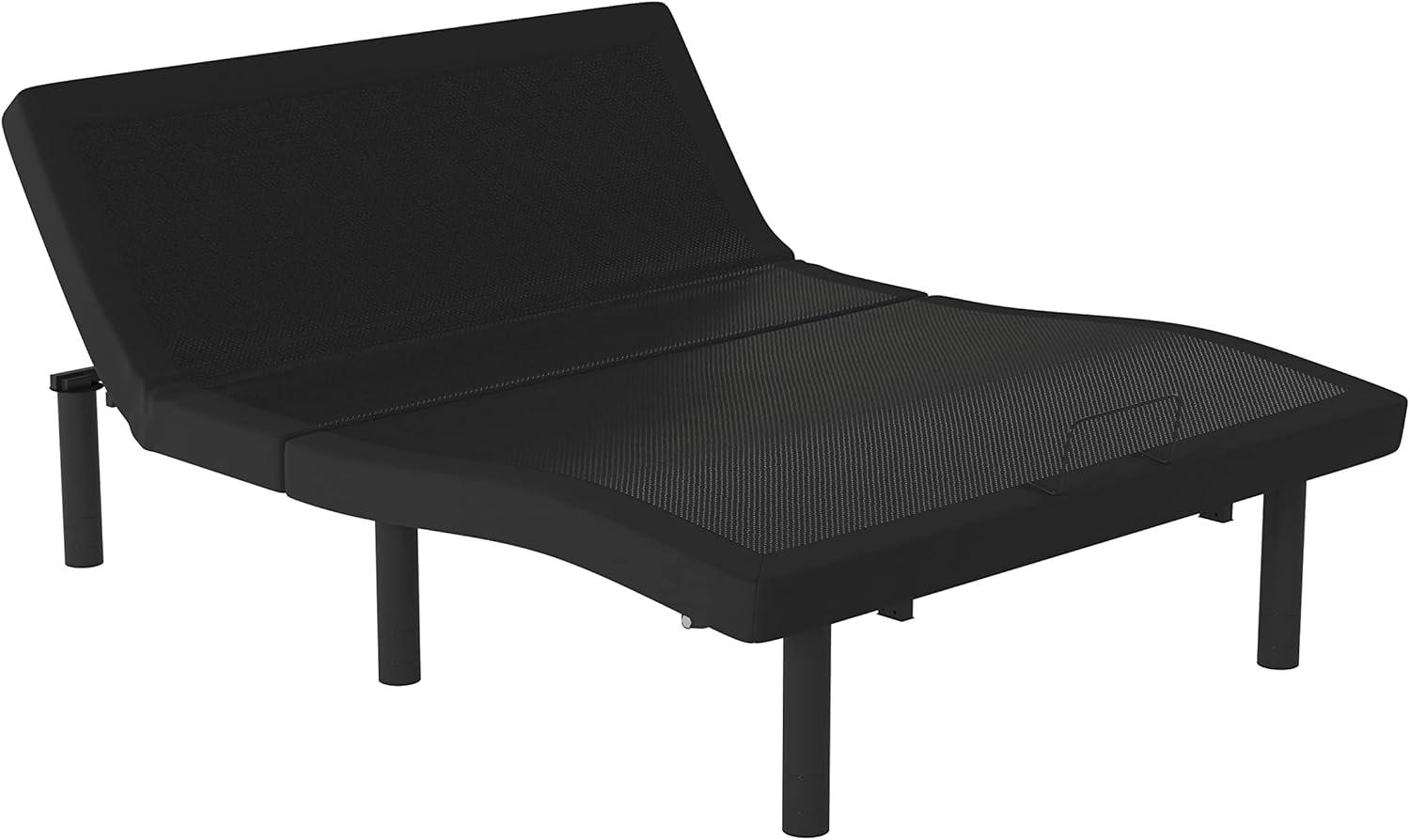 Flash Furniture Selene Motorized Adjustable Bed Frame, Black, Full