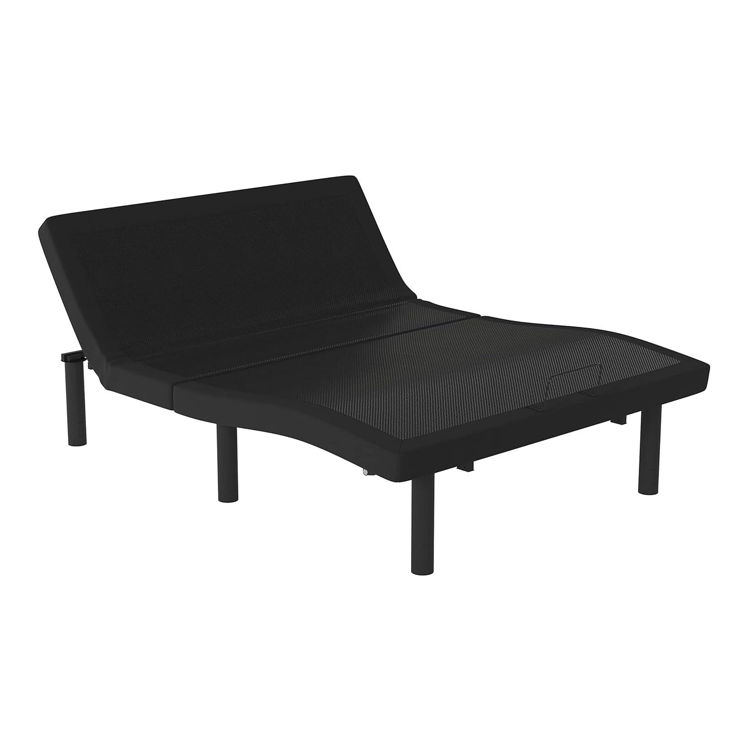 Flash Furniture Selene Motorized Adjustable Bed Frame, Black, Full