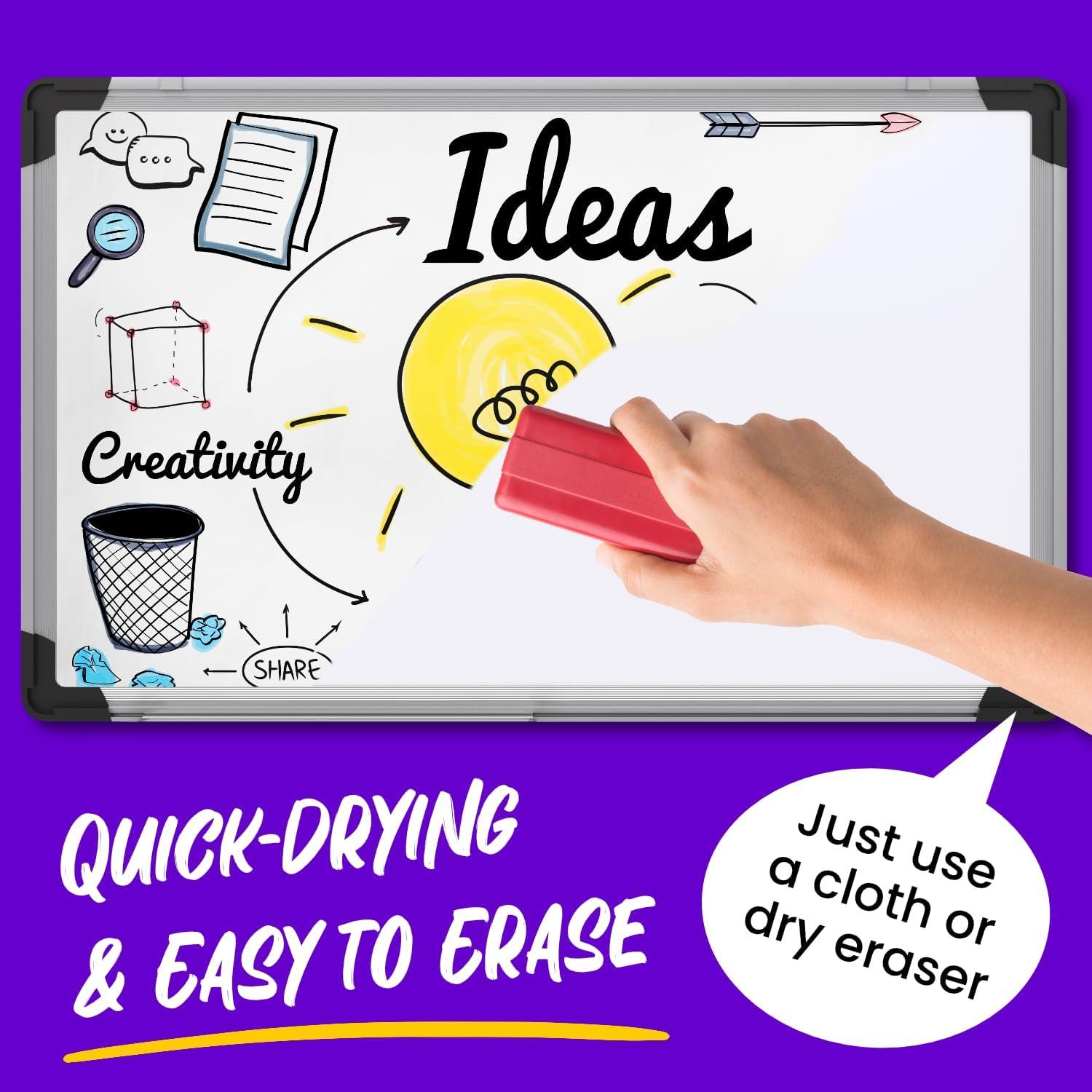 Chalkola Bulk Dry Erase Markers for Classroom (120 Pack, 12 Vibrant Colors) | Erasable, Low Odor, Chisel Tip WhiteBoard Markers, Dry Erase Pens for Kids, Teachers - Office, Home, School Supplies