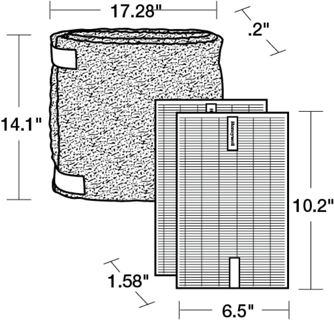 Honeywell HEPA Air Purifier Filter Value Kit with A and R Filters: Replacement for HPA200, HPA3100B, Captures Allergens