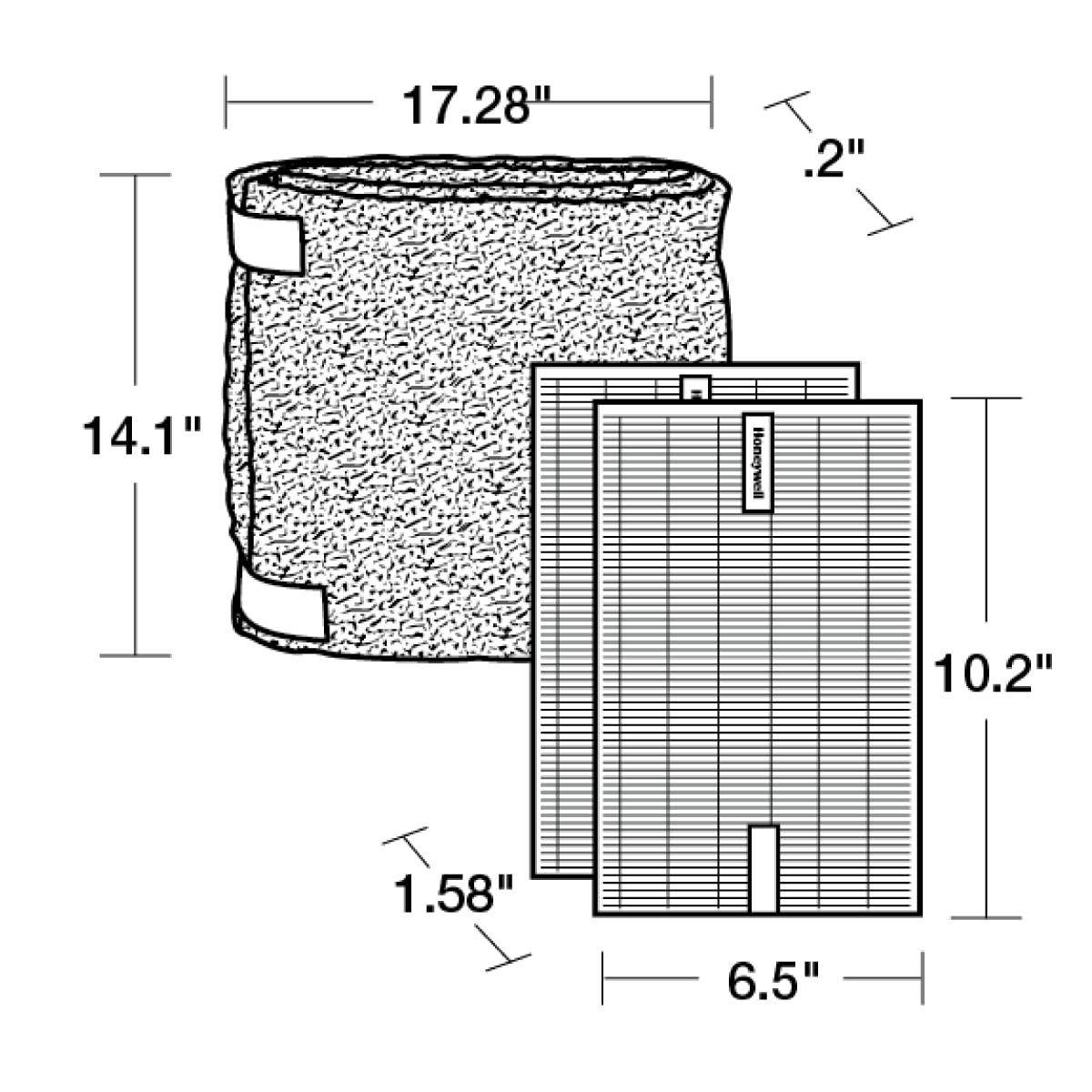 Honeywell HEPA Air Purifier Filter Value Kit with A and R Filters: Replacement for HPA200, HPA3100B, Captures Allergens