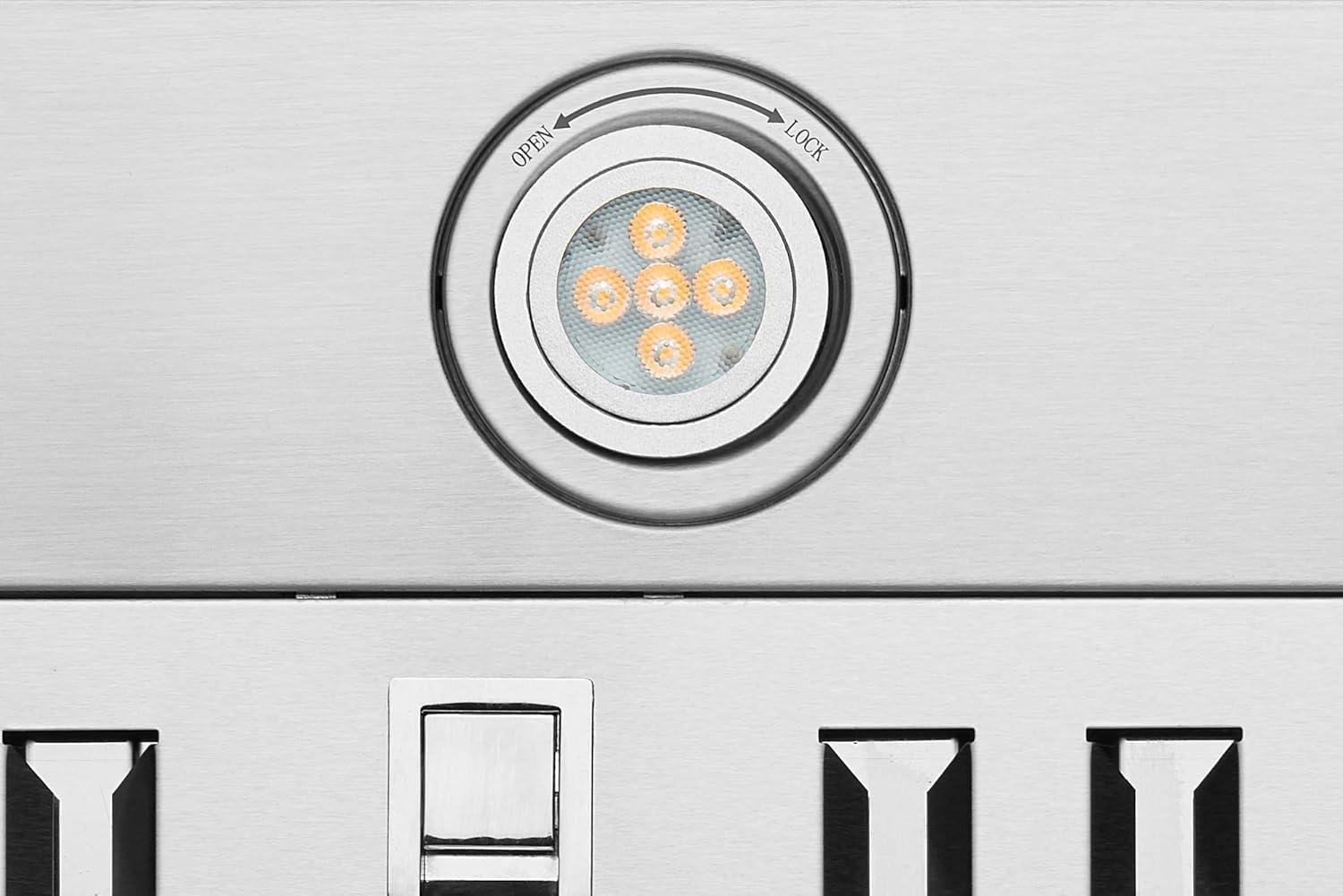 Hauslane Hauslane Wall Mount Range Hood 30 Inch | Wall Chimney | 6” Duct/Ductless Convertible, Strong Suction, Six-layer Aluminum Filters, Changeable LED Lamps, Stove Kitchen Vent Hood WM-530SS-30B