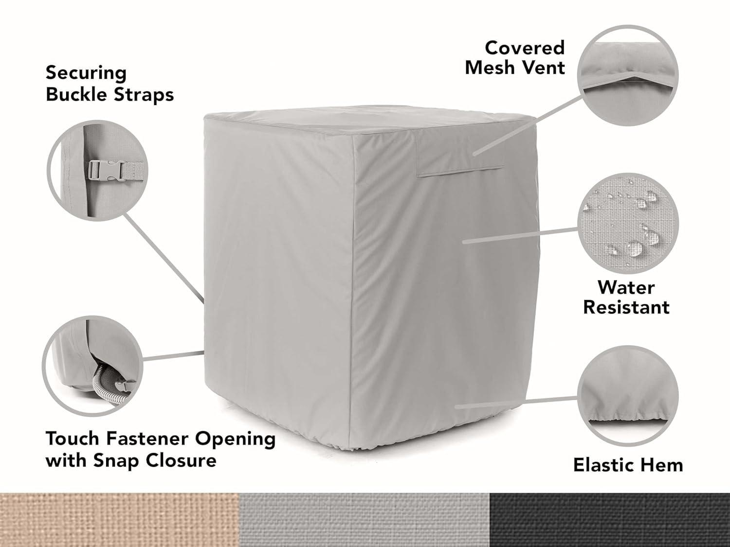 Covermates Air Conditioner Cover – Durable Weather-Resistant Protection for Outdoor Units, Ultima 600D Polyester, 40W x 40D x 42H, Ripstop Grey