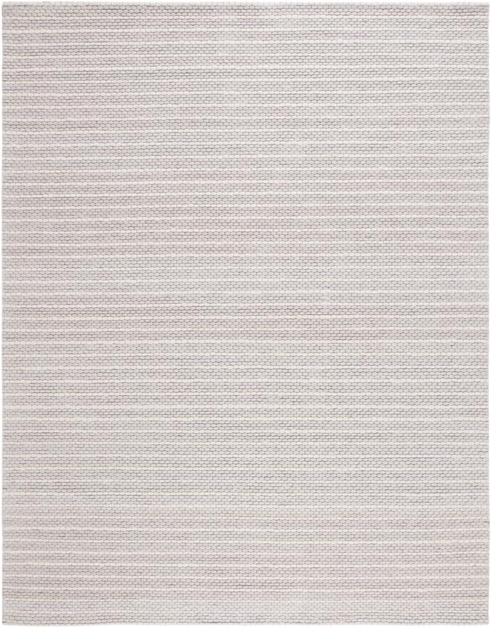 Ivory and Beige Flat Woven Wool Area Rug, 8' x 10'