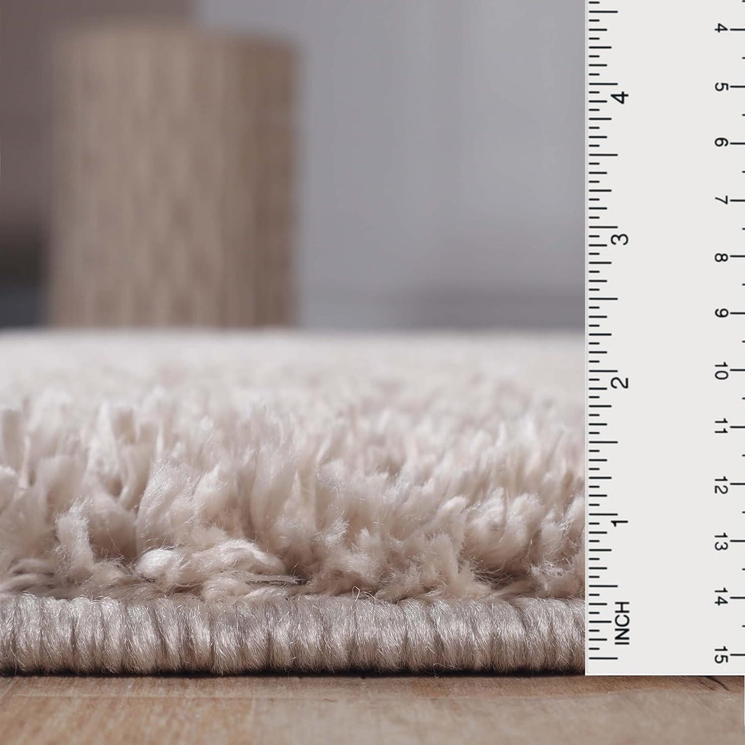 Superior Plush Shag Fuzzy Modern Solid Indoor Area Rug or Runner