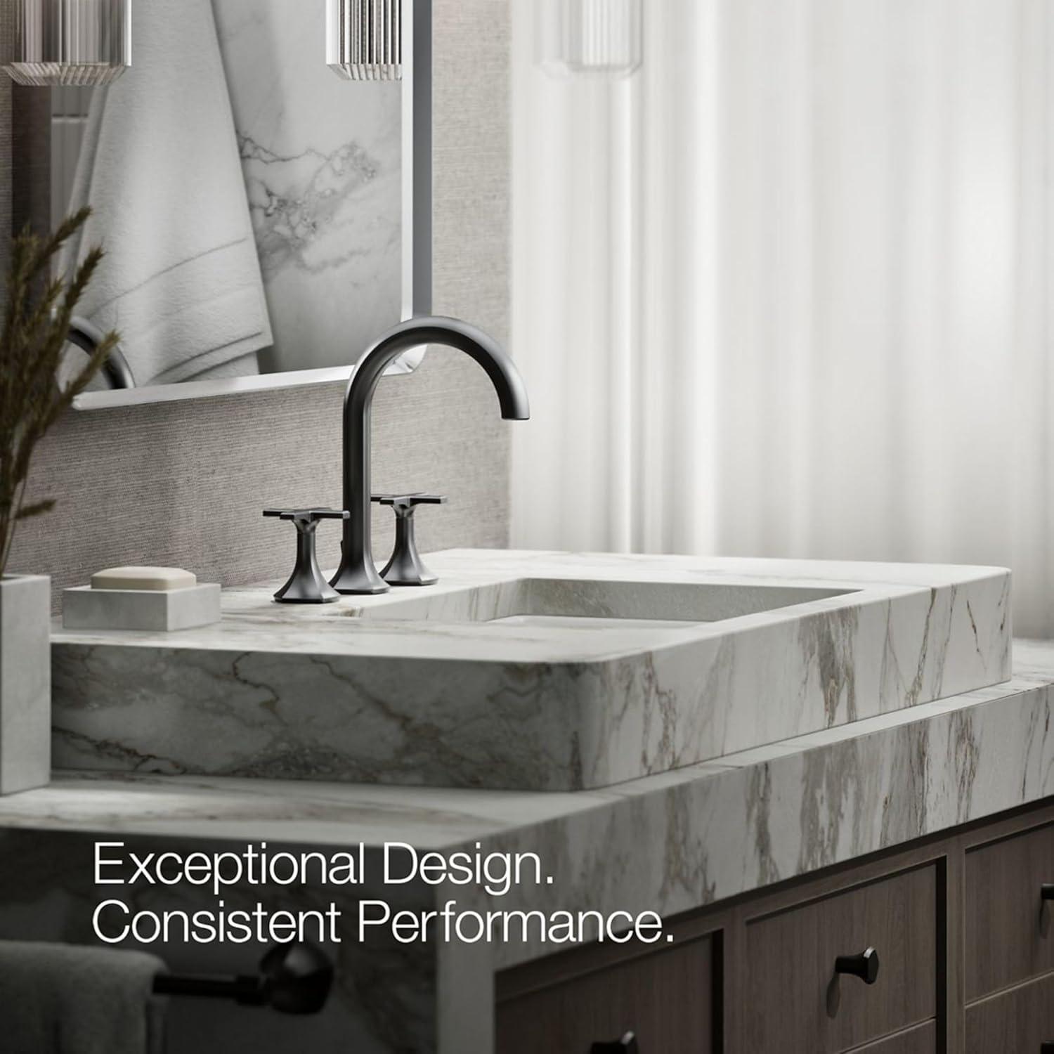 Kohler Occasion Cross Bathroom Sink Faucet Handles, 3.12" H x 3" W K-27010-3-BL