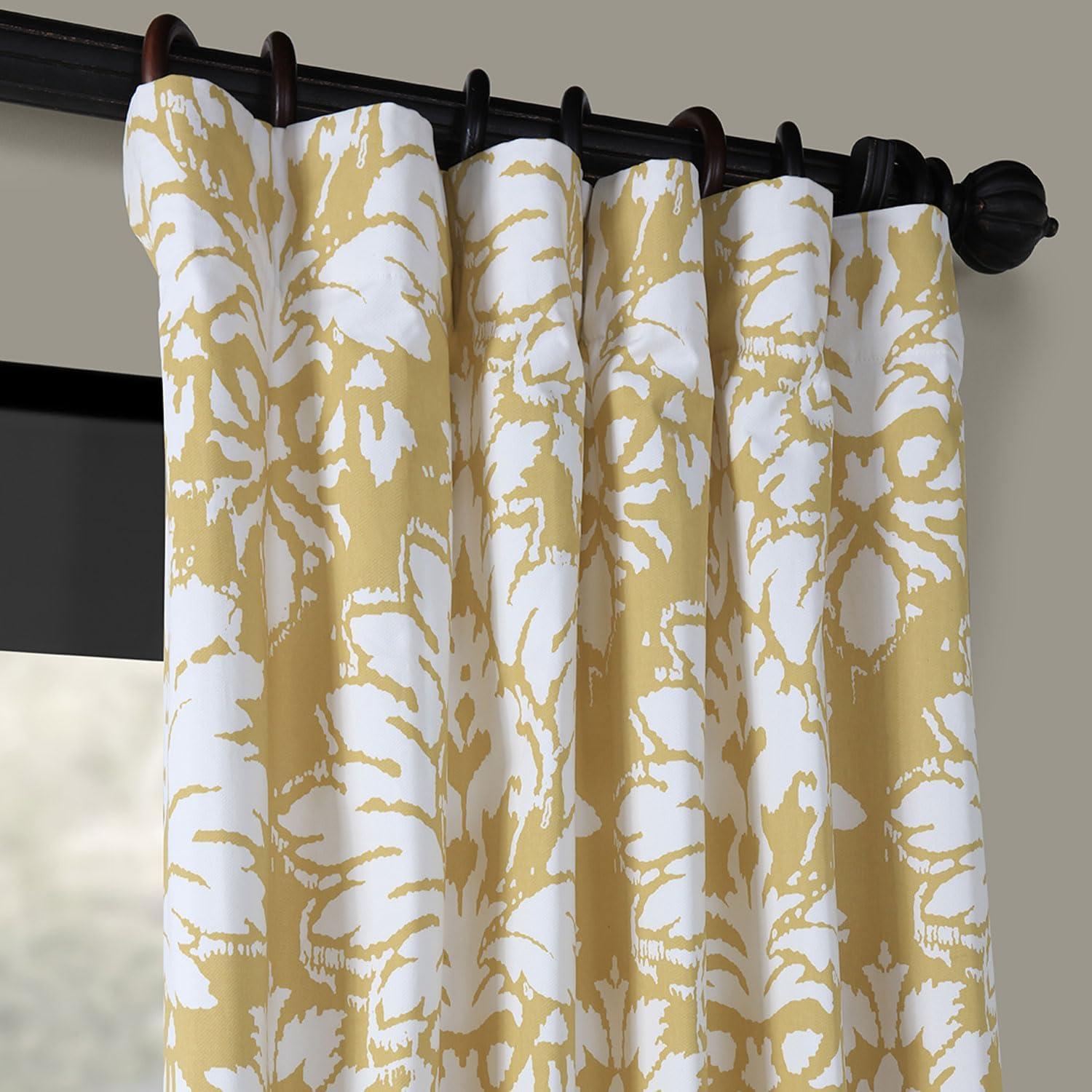 Lacuna Sun Printed Cotton Twill Curtain (1 Panel), Lacuna Sun, 50W X 108L