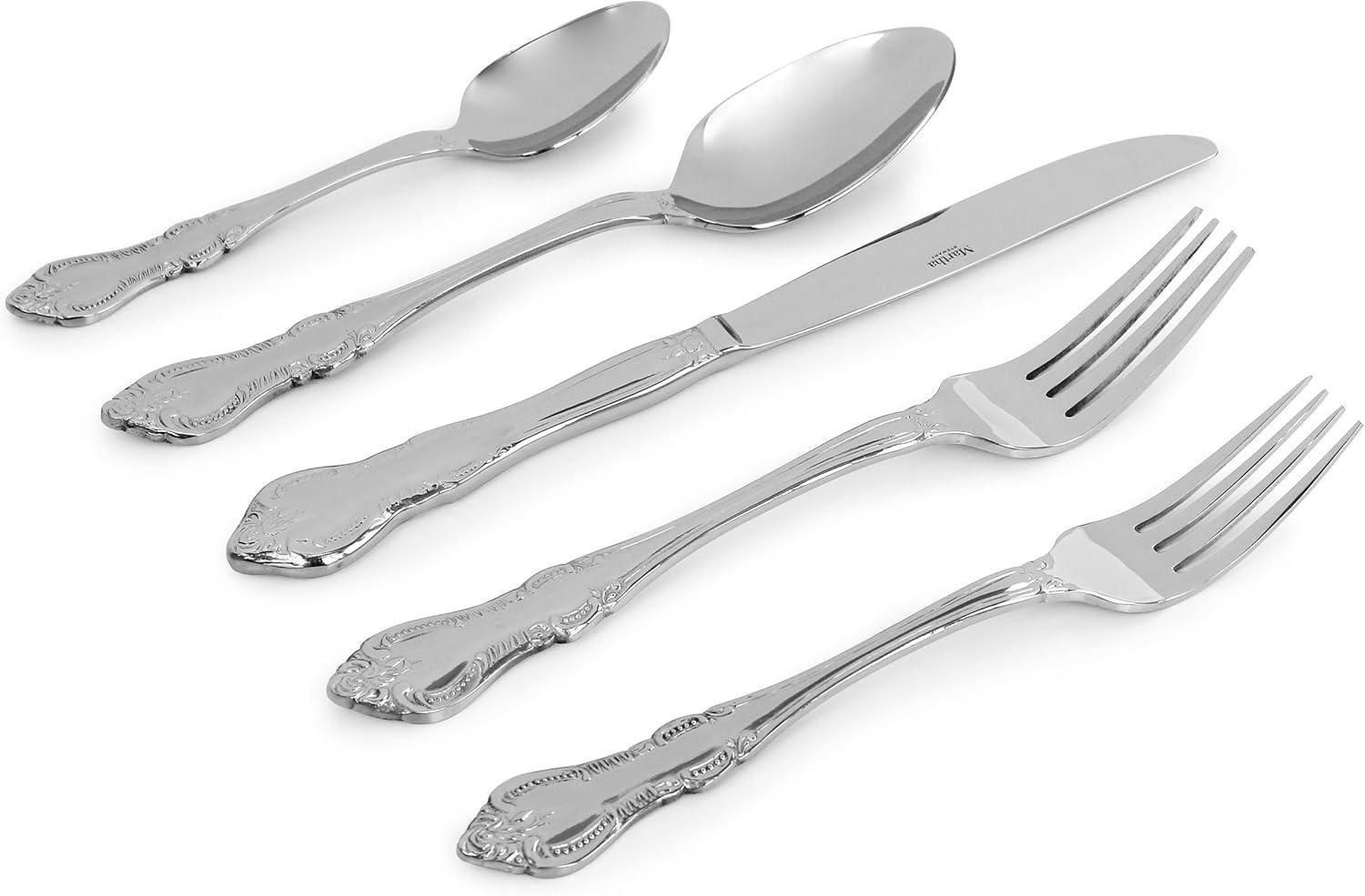 Acadia Ornate Stainless Steel 20-Piece Flatware Set