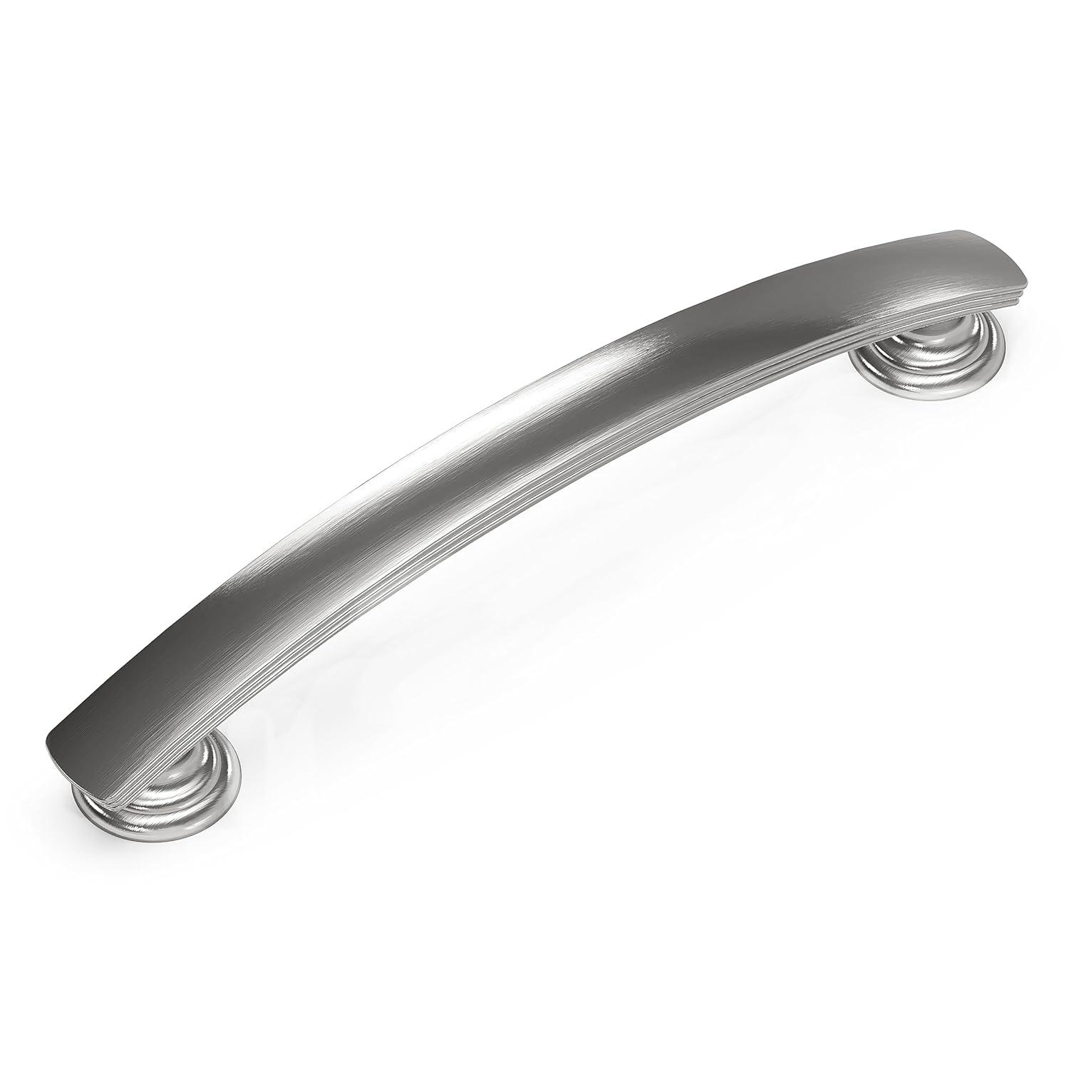 American Diner 5-1/16 in. Modern Arch Cabinet Pull Satin Nickel Handle for Kitchen, Bathroom, and Furniture (10 Pack)