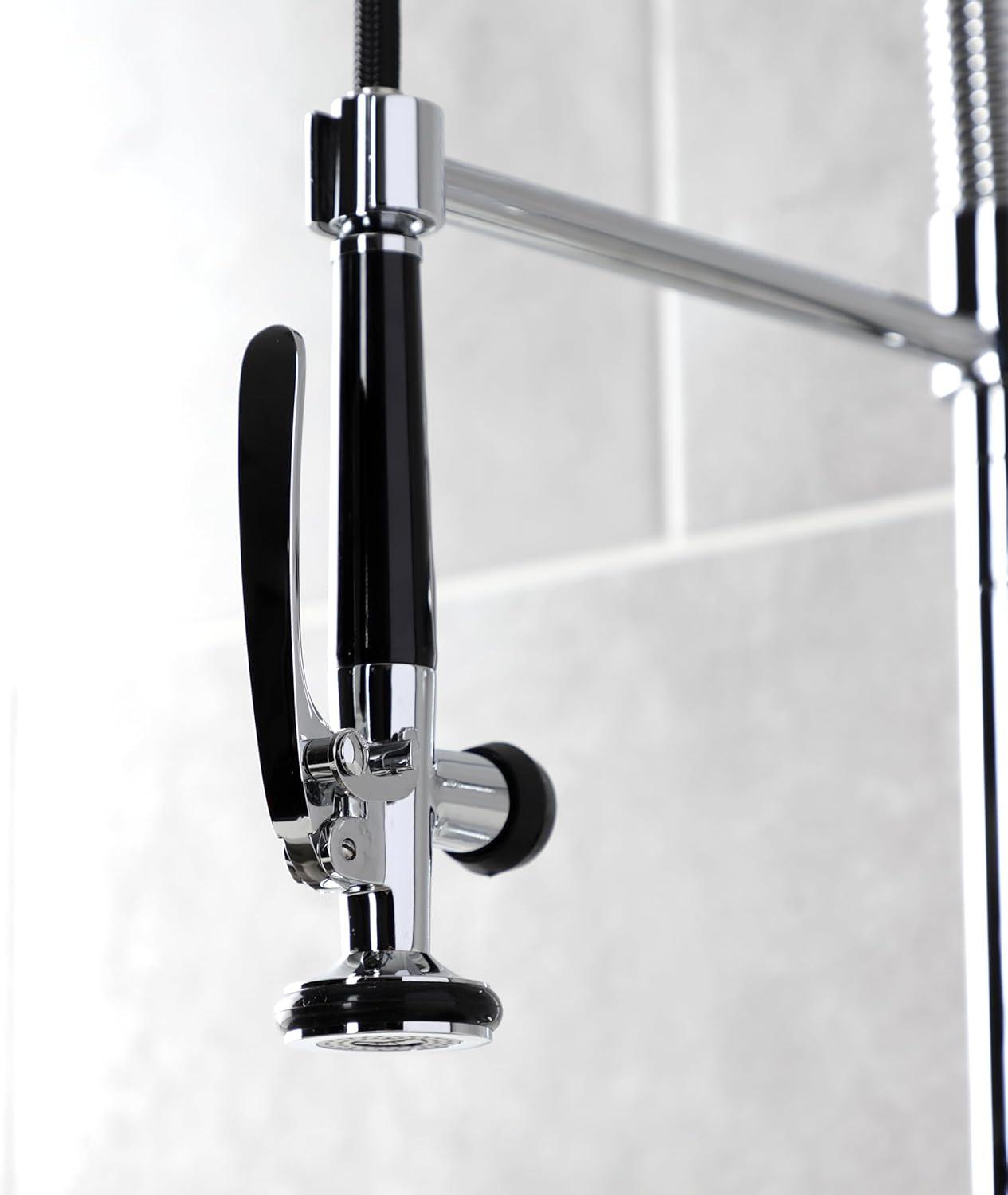 Polished Chrome Single Handle Pre-Rinse Kitchen Faucet