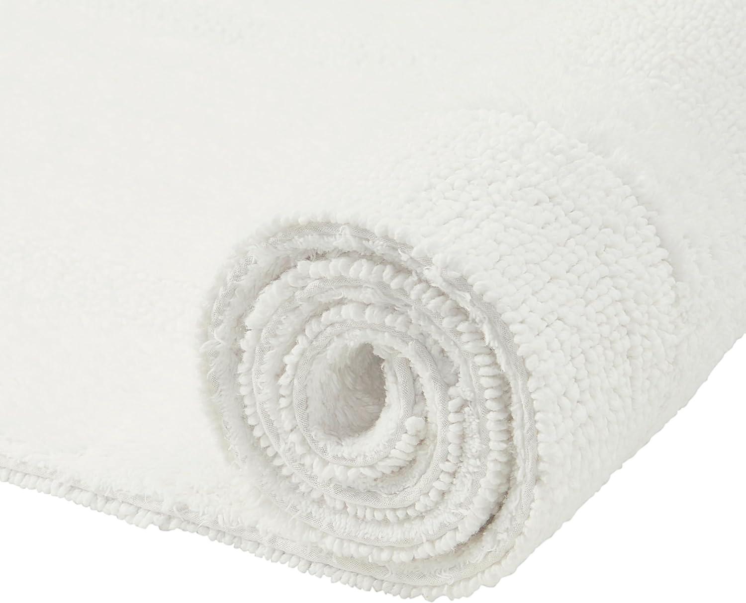 24"x40" Lux Collection Bath Rug Ivory - Better Trends: Cotton, Tufted, Machine Washable, No Backing
