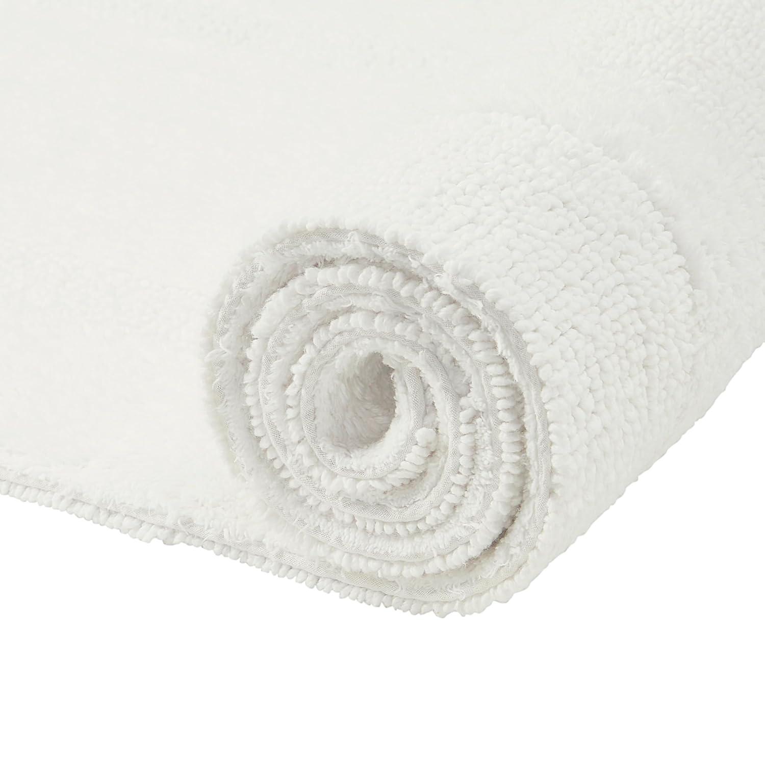 24"x40" Lux Collection Bath Rug Ivory - Better Trends: Cotton, Tufted, Machine Washable, No Backing