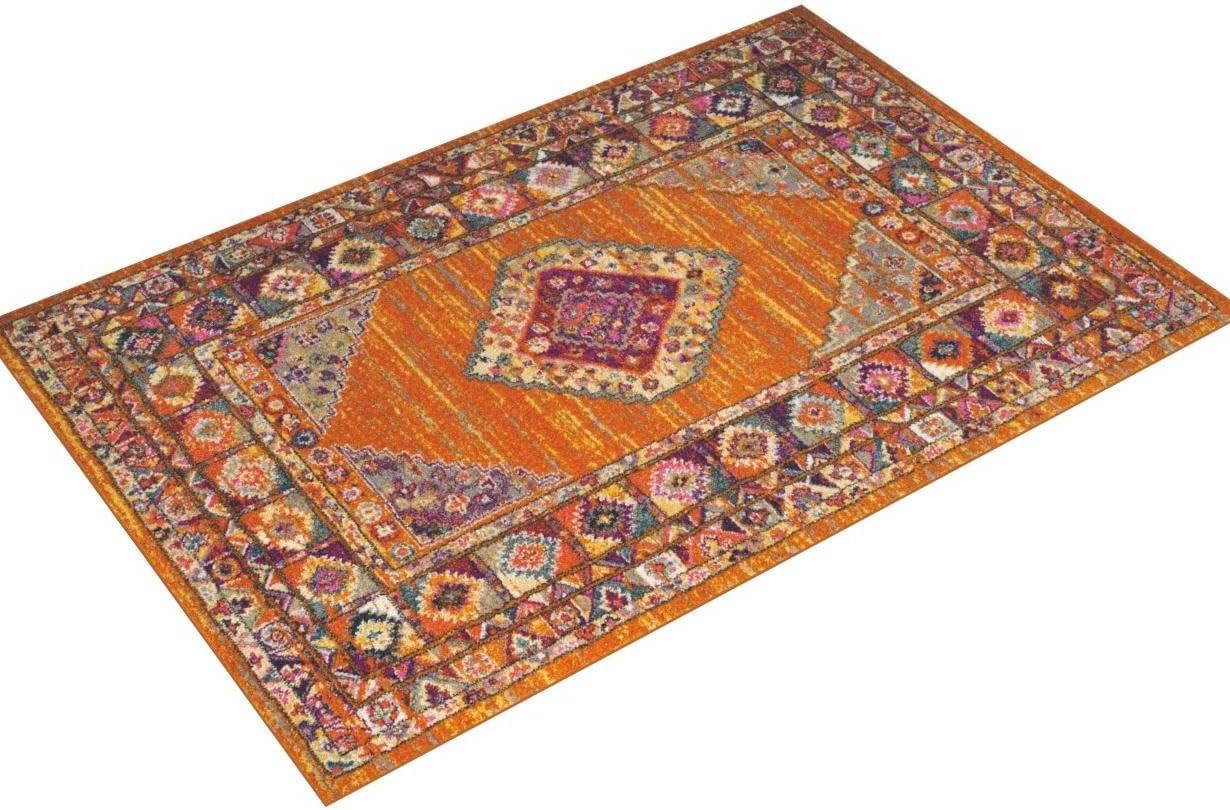 Madison MAD133 Power Loomed Indoor Area Rug - Orange/Fuchsia - 5'1"x7'6" - Safavieh