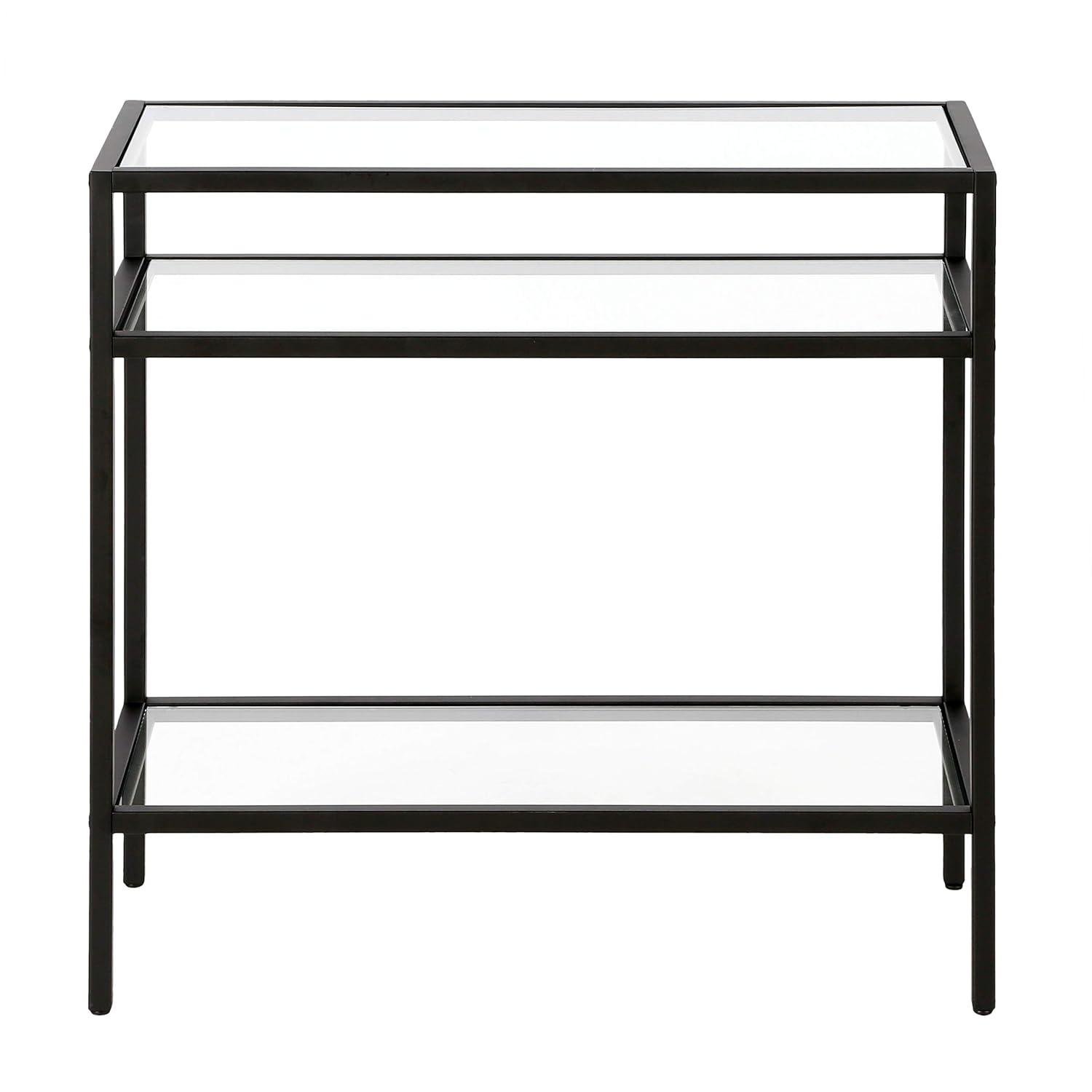 Evelyn&Zoe Sivil 20" Wide Round Side Table in Blackened Bronze
