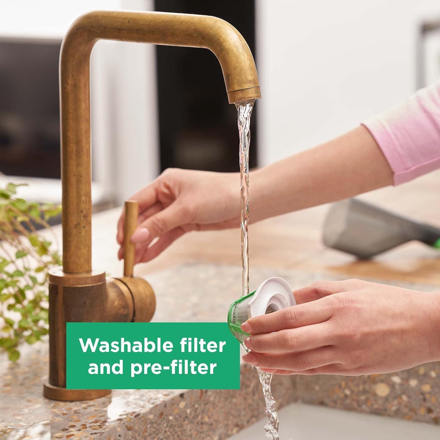 BLACK+DECKER Reviva 8V MAX* Cordless Hand Vacuum with Charger, Filter and Brush Crevice Tool, (REVHV8J40)