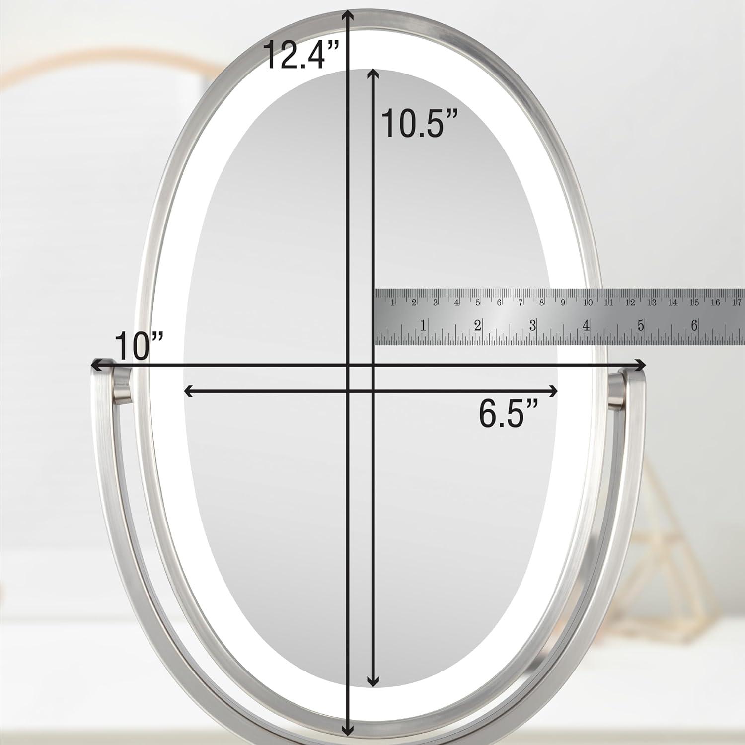 Zadro Newport LED Lighted Makeup Mirrors w/ Magnification & Touch Pad