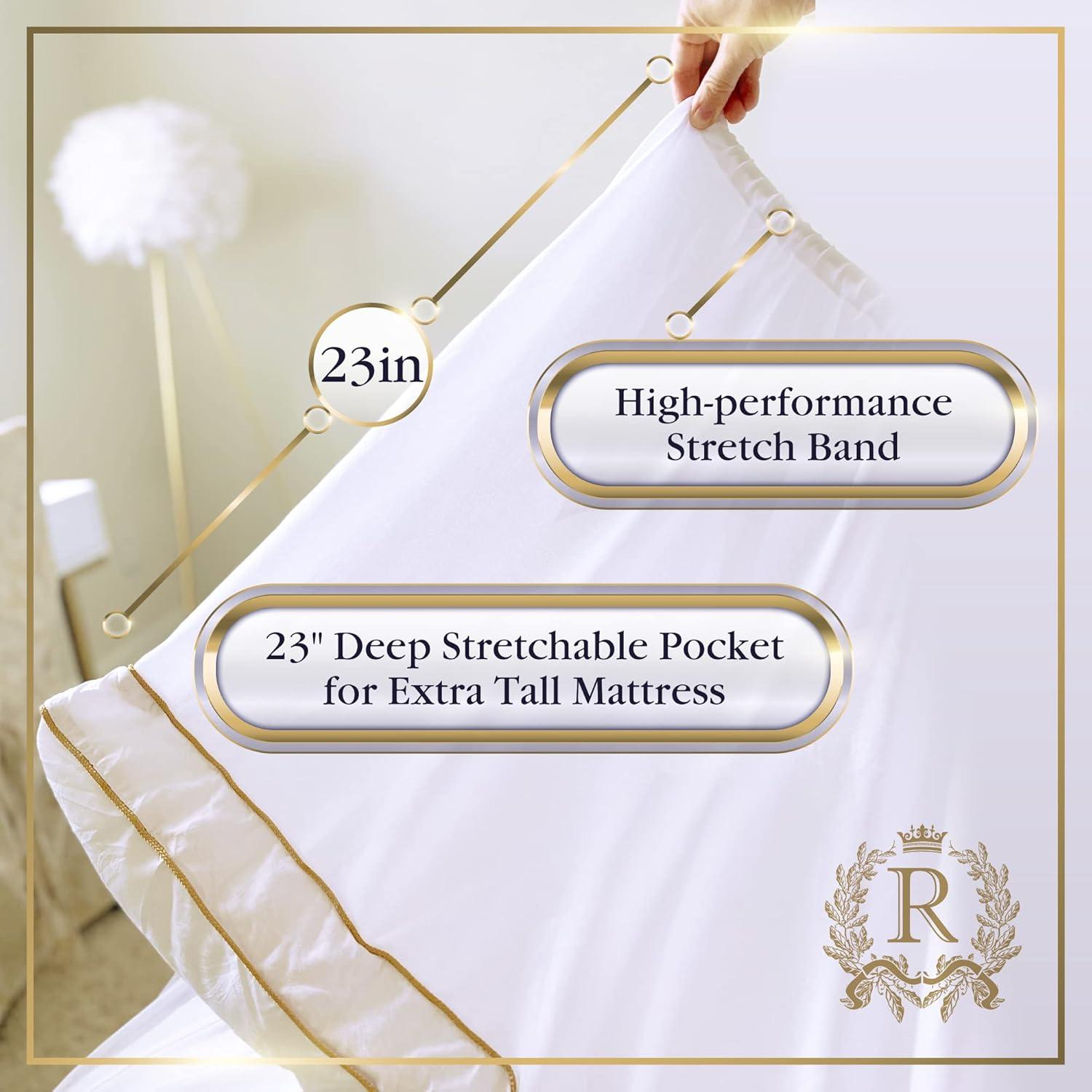 Royal Therapy Royal Therapy Deep Pocket Sheet Set, Soft Cooling Bedding, Hypoallergenic