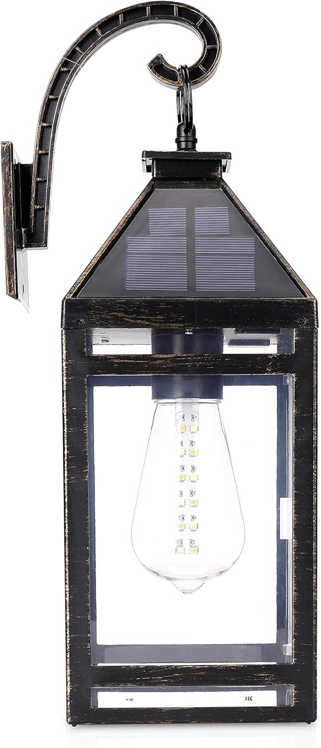 Techko Maid LED Solar Portable Decorative Outdoor Lantern: Weather-Resistant, Automatic On/Off