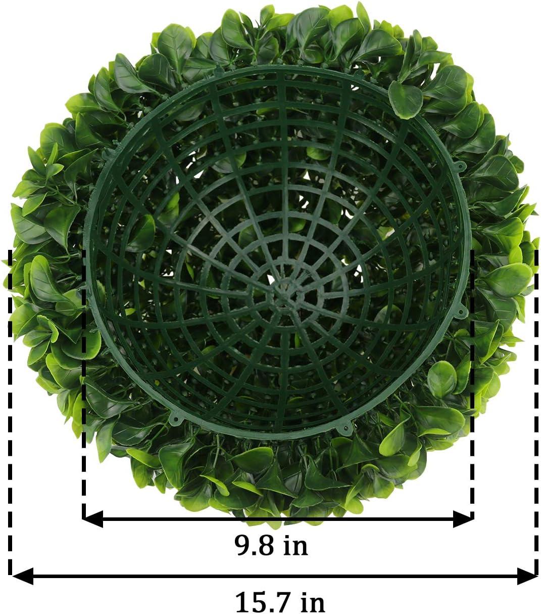 Sunnyglade 2 PCS 15.7 inch 3 Layers Artificial Plant Topiary Ball Faux Boxwood Decorative Balls for Backyard BalconyGarden Wedding and Home Décor