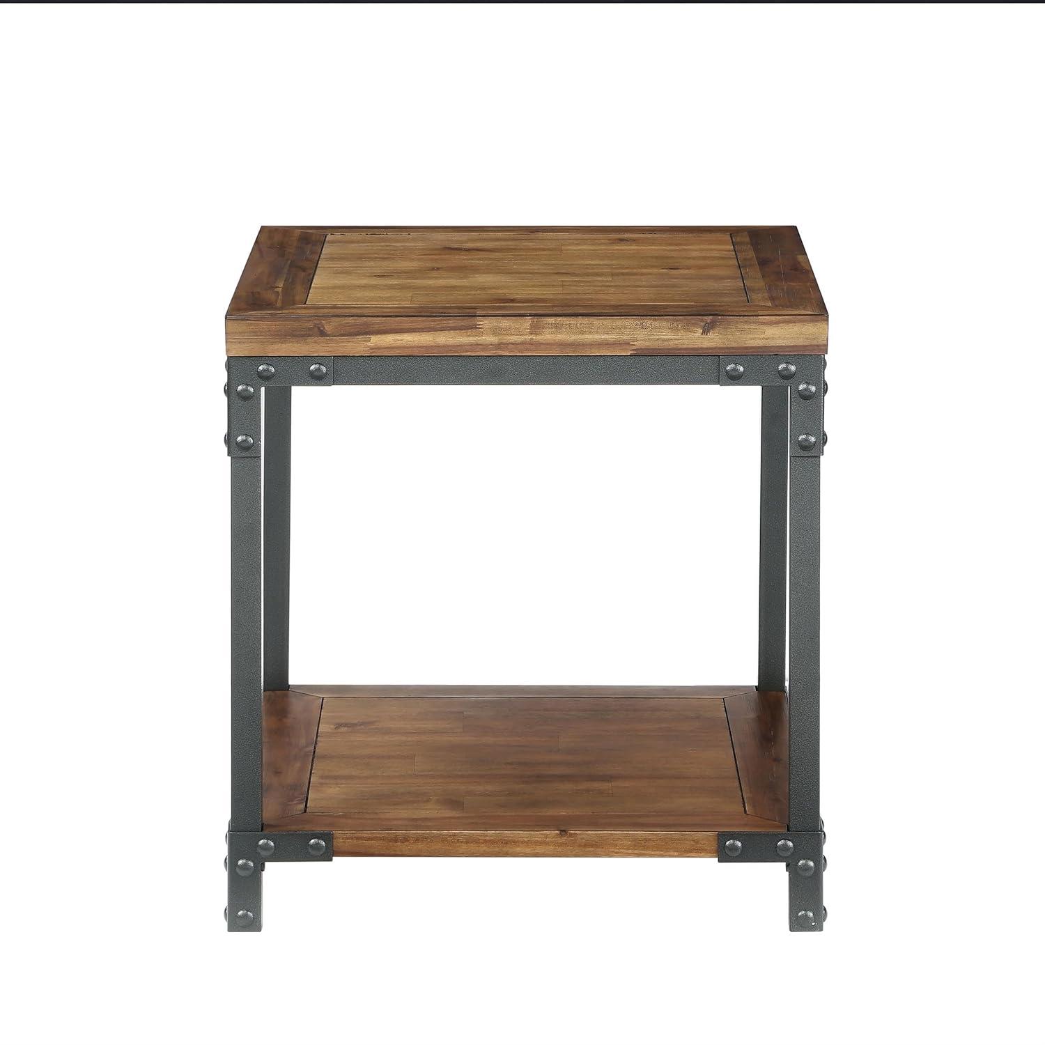 Steve Silver 23" Lantana End Table in Antique Brown Honey