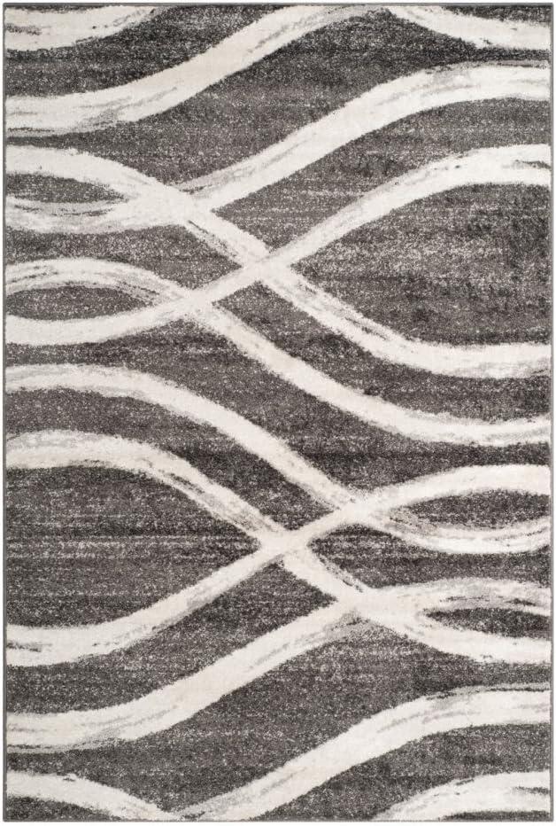 Adirondack ADR125 Machine Made Indoor Area Rug - Grey/Cream - 6'x6' - Safavieh