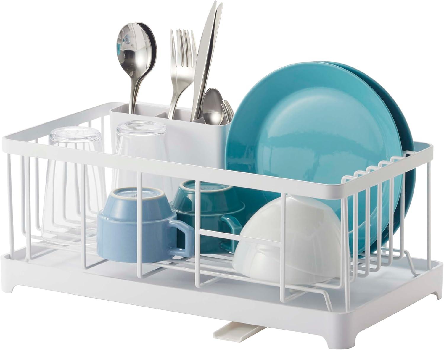 Yamazaki Tower White Wire Dish Drainer Rack