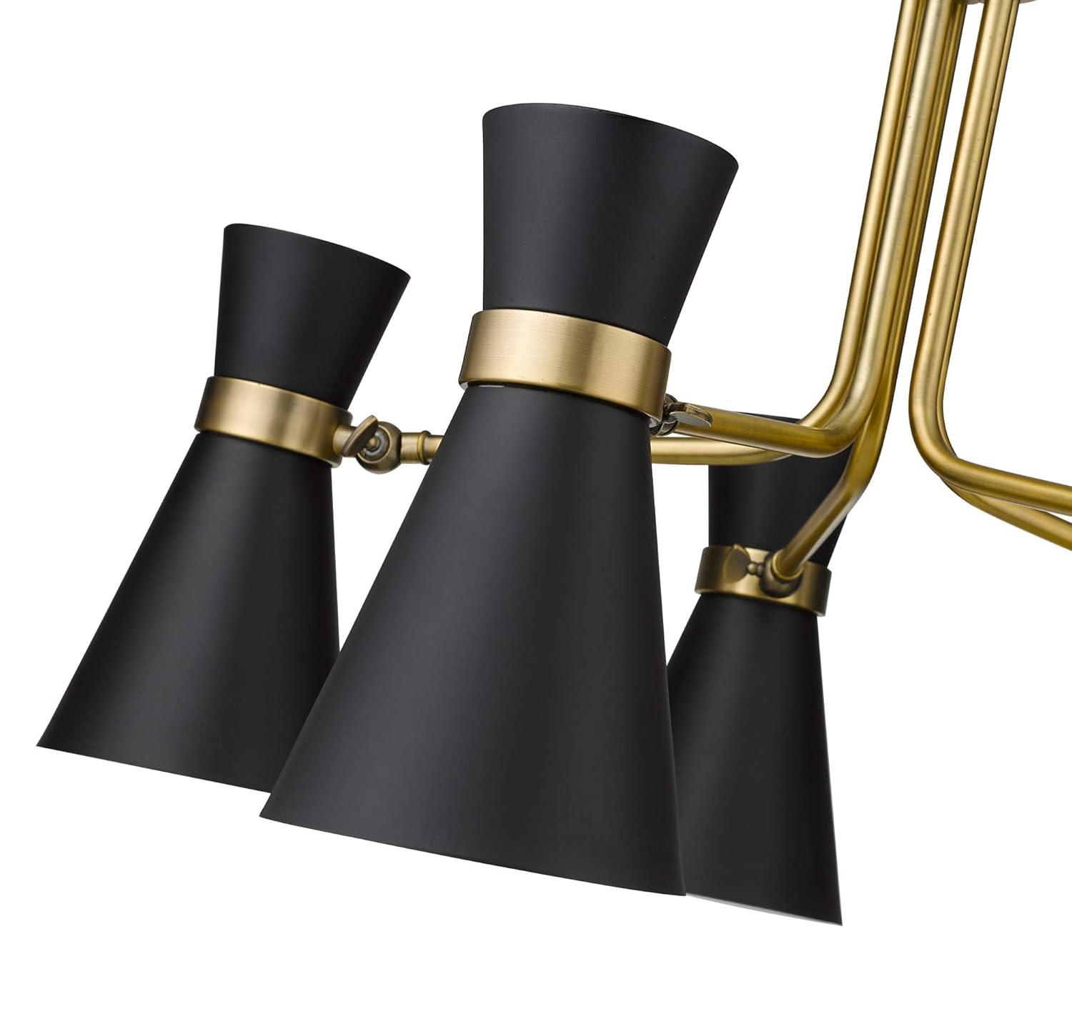 Z-Lite Soriano 5 - Light Chandelier in  Matte Black/Heritage Brass
