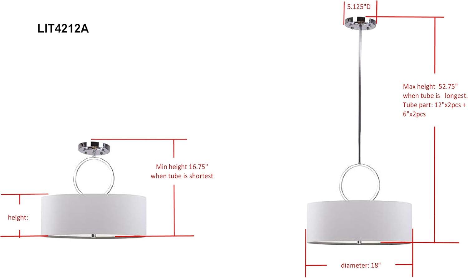 Debonair Drum Pendant Light - Chrome - Safavieh.